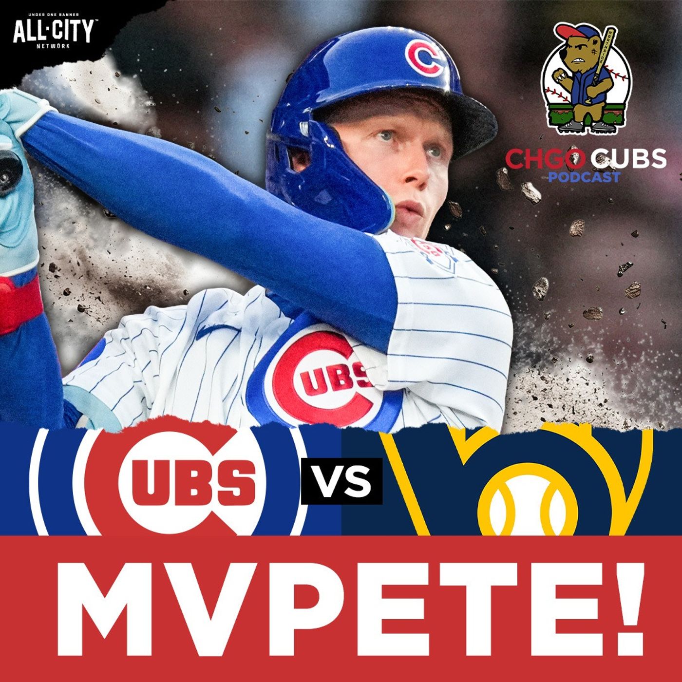 CUBS POSTGAME: Pete Crow-Armstrong HOMERS as Chicago Cubs Beat Brewers to Tie Series! | CHGO Cubs episode artwork