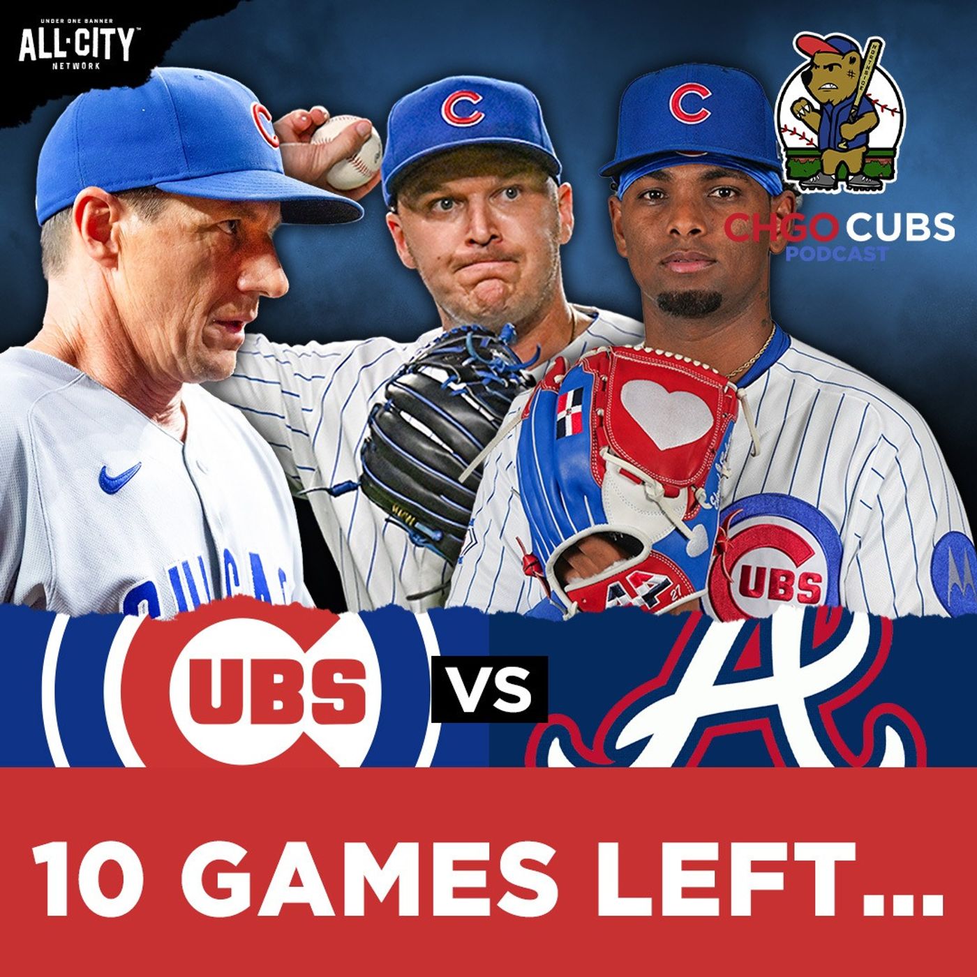 CUBS POSTGAME: Craig Counsell & Cubs Tie Series vs. Braves as Wild Card Race Tightens! | CHGO Cubs episode artwork
