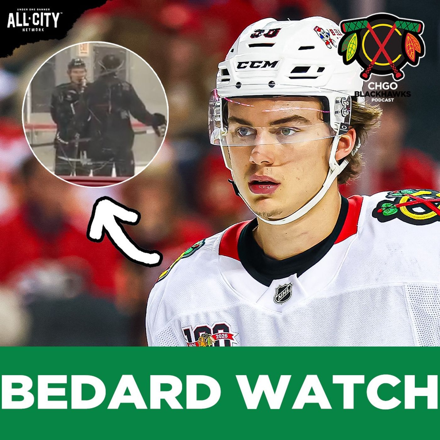 Connor Bedard BACK on the Ice in Chicago as Shoulder Recovery Continues | CHGO Blackhawks Podcast