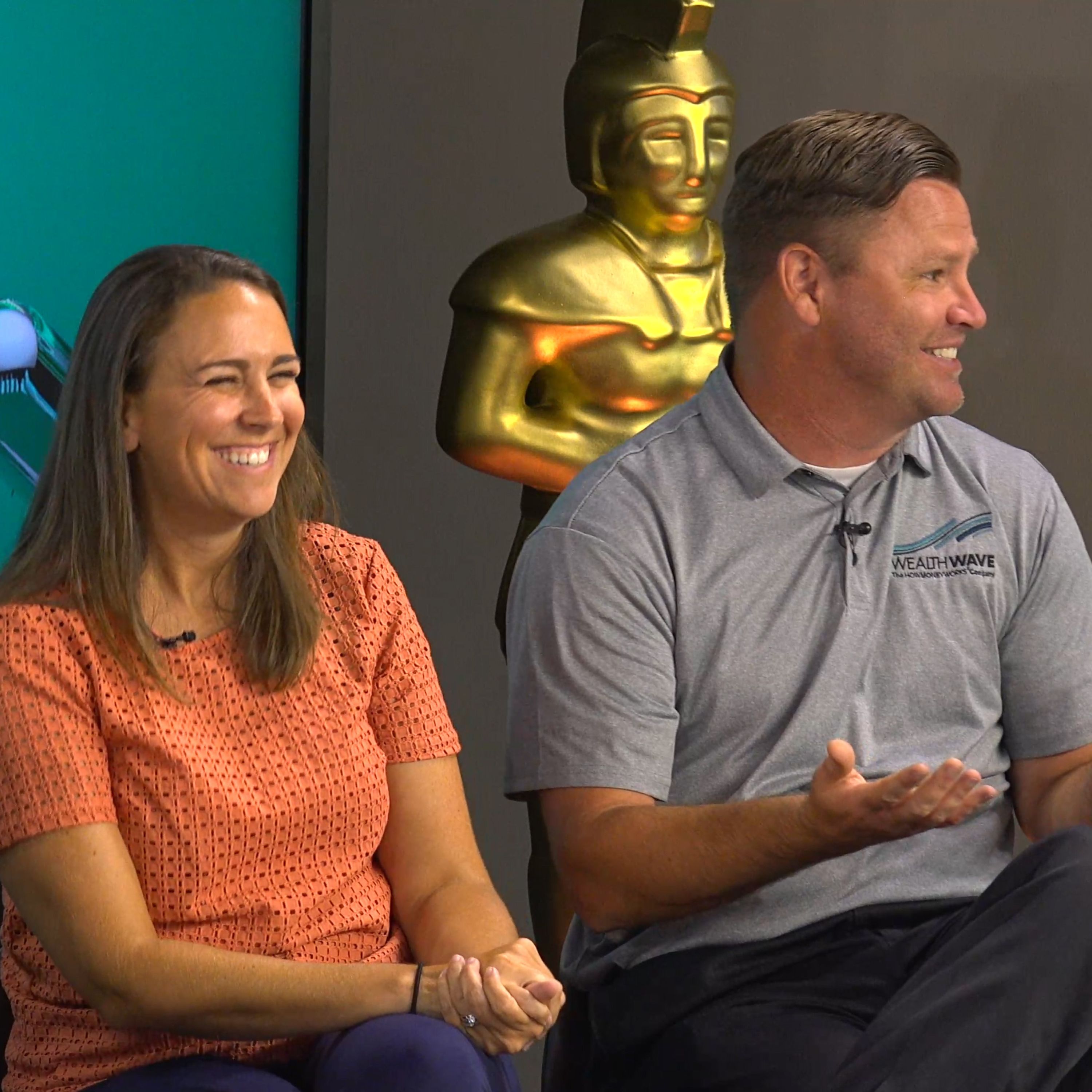 Phil Kingrey with David and Rachel Barkholz