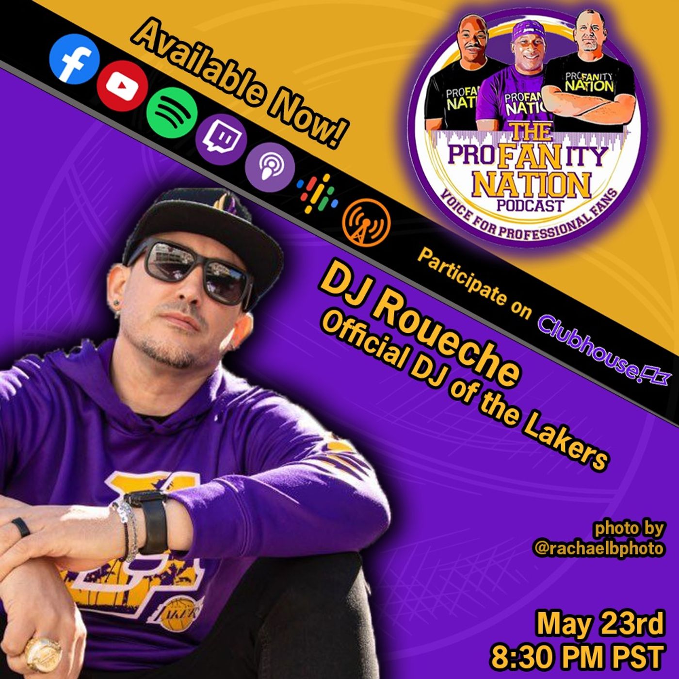 DJ Roueche - Official DJ of the Los Angeles Lakers In Studio