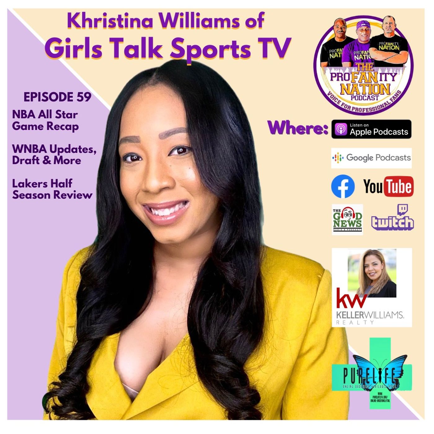 Khristina Williams of Girls Talk Sports TV talks NBA All Star Game, WNBA News & Updates & Lakers Half Season Review