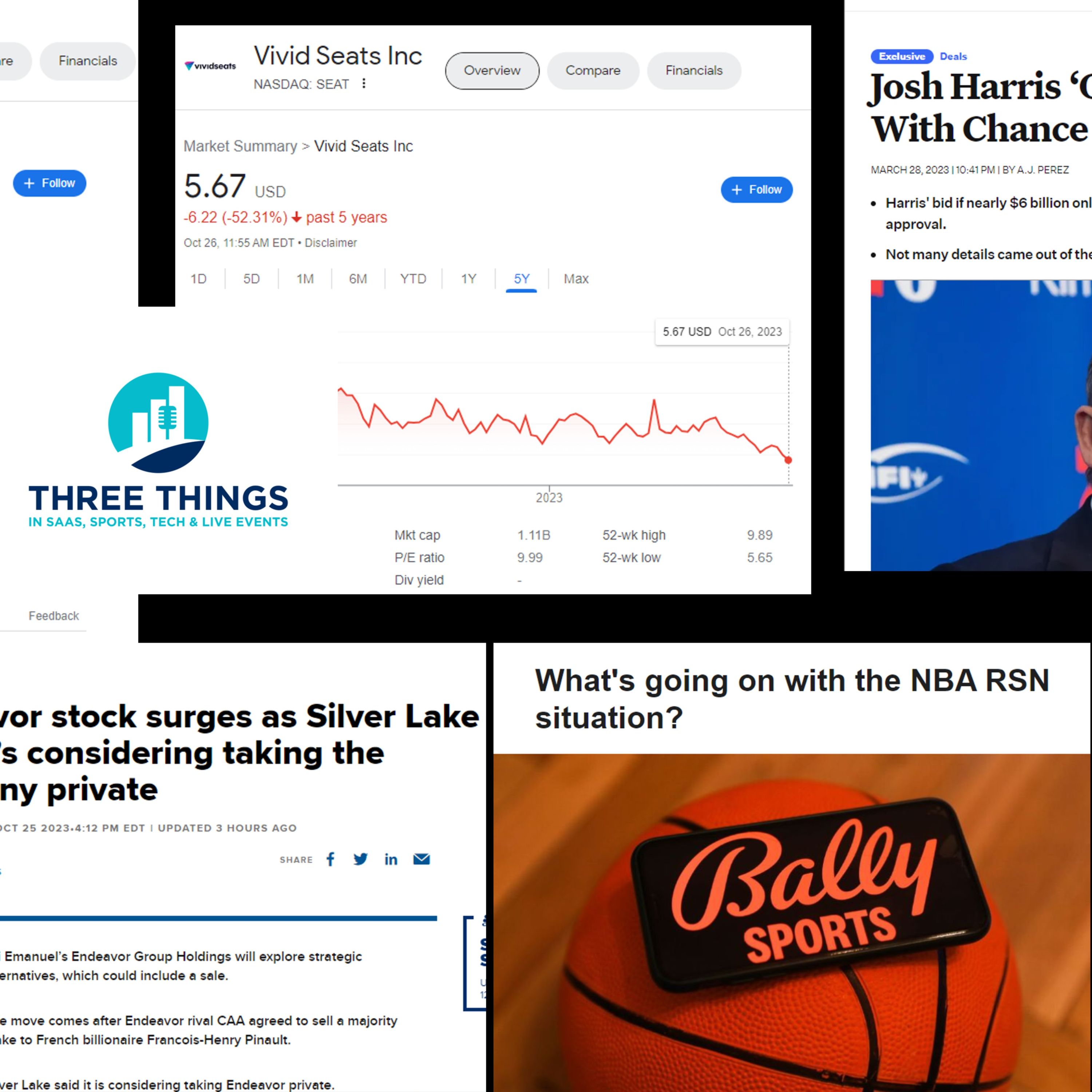Three Things I Learned In SaaS, Sports, Tech & Live Events 10.27.23