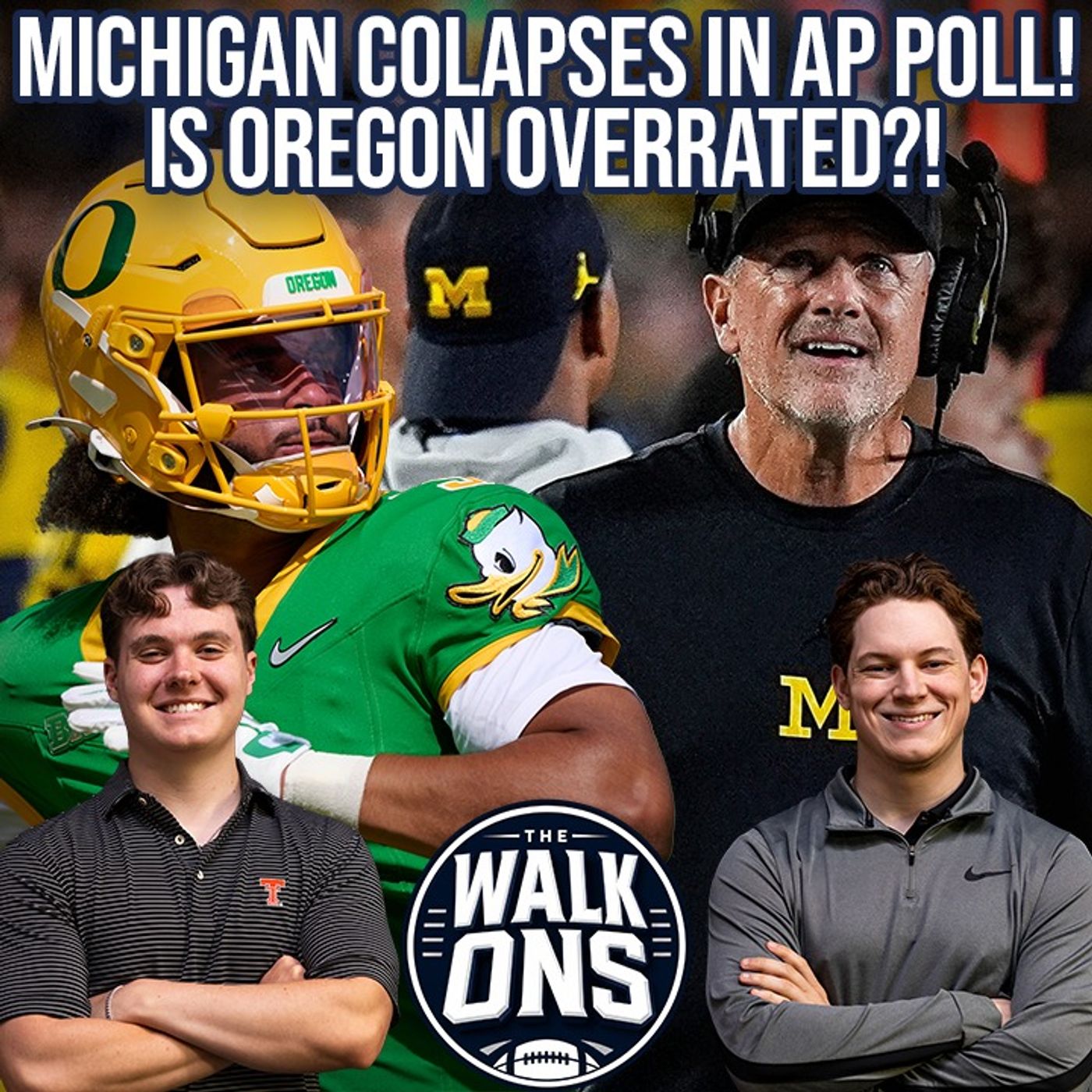 Michigan COLLAPSES in the AP Poll + Is Oregon OVERRATED?! | The Walk-Ons episode artwork