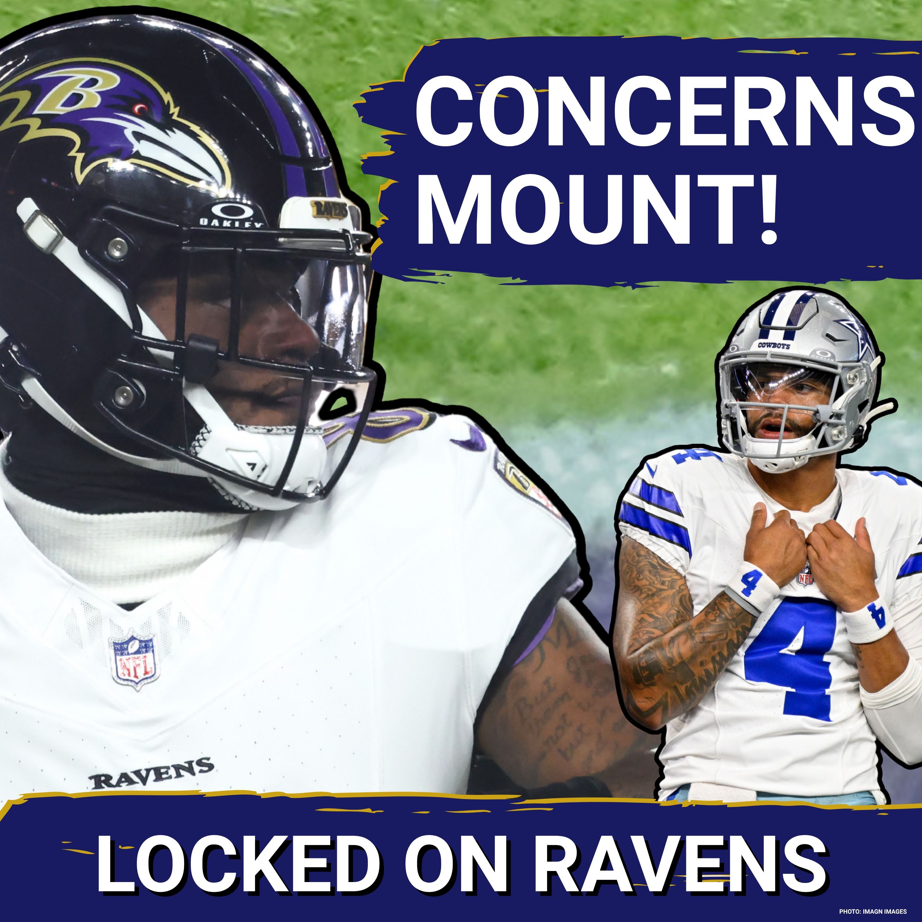 CONCERNS MOUNT on field conditions of Baltimore Ravens game vs. Cowboys, Saints PRAISE Lamar Jackson