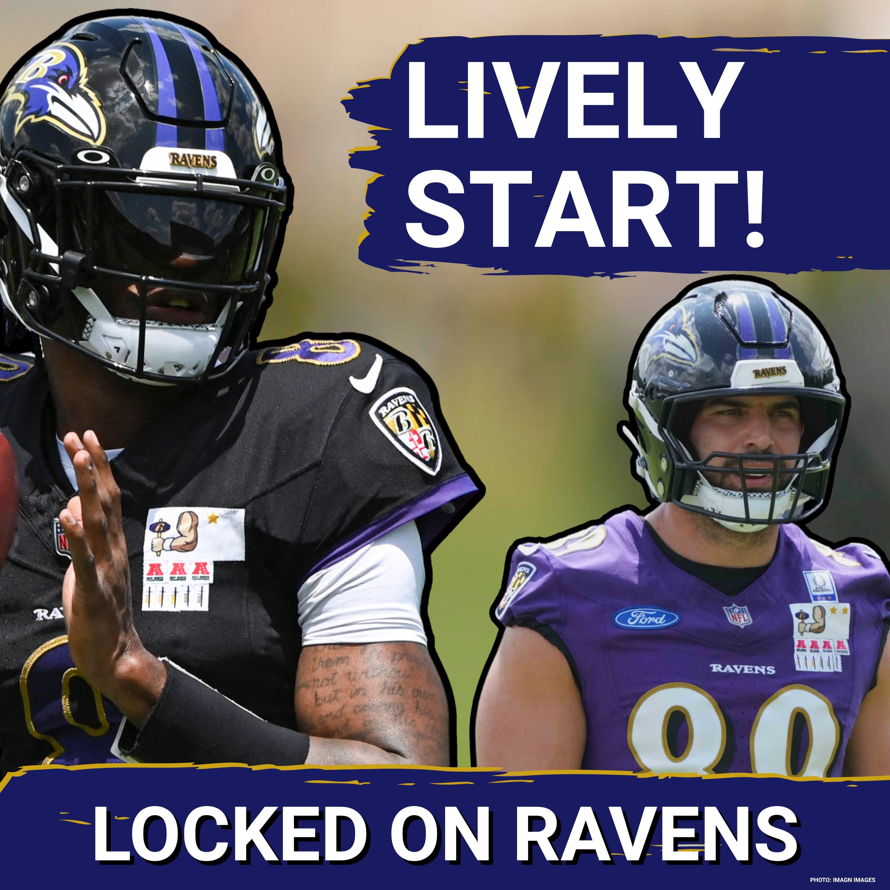 Lamar Jackson DAZZLES, Mark Andrews STRUGGLES on EVENTFUL Day 1 of Baltimore Ravens training camp episode artwork