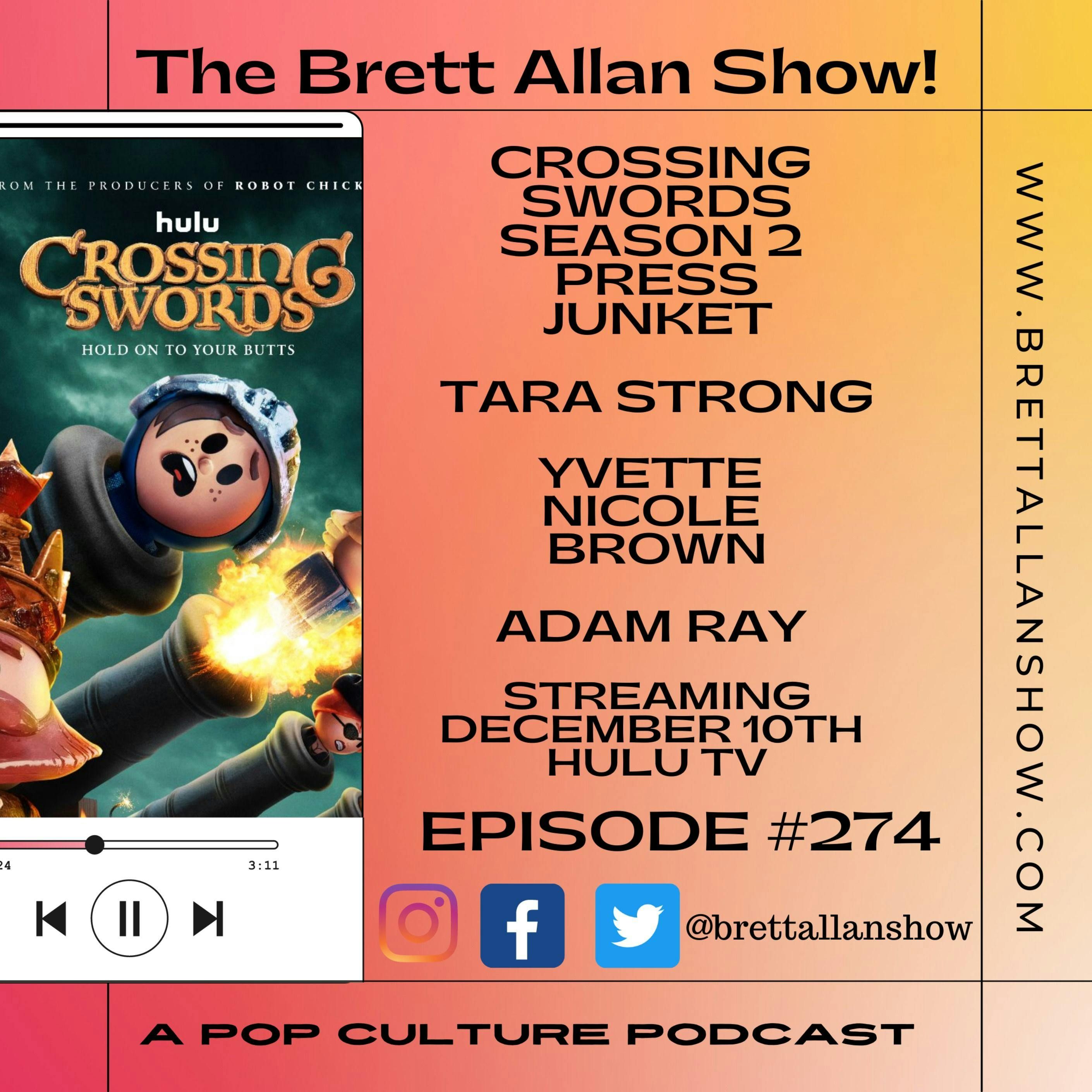 Actors Tara Strong, Yvette Nicole Brown and Comedian Adam Ray | Crossing Swords Season 2 Press Junket HULU TV 12/10/21