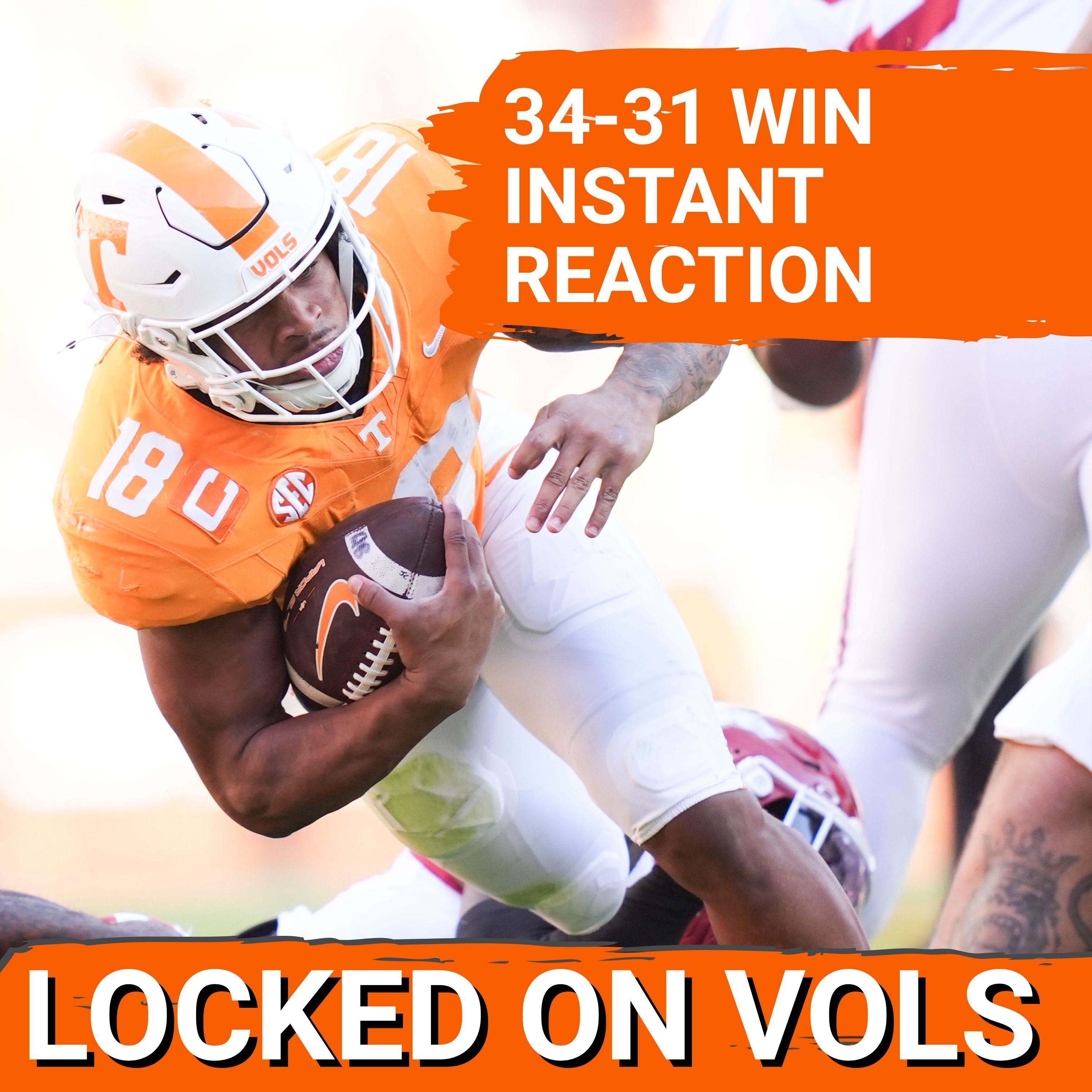 REACTION: Tennessee HOLDS ON for 34-31 Victory over Arkansas | DeSean Bishop, Peyton Lewis SHINE