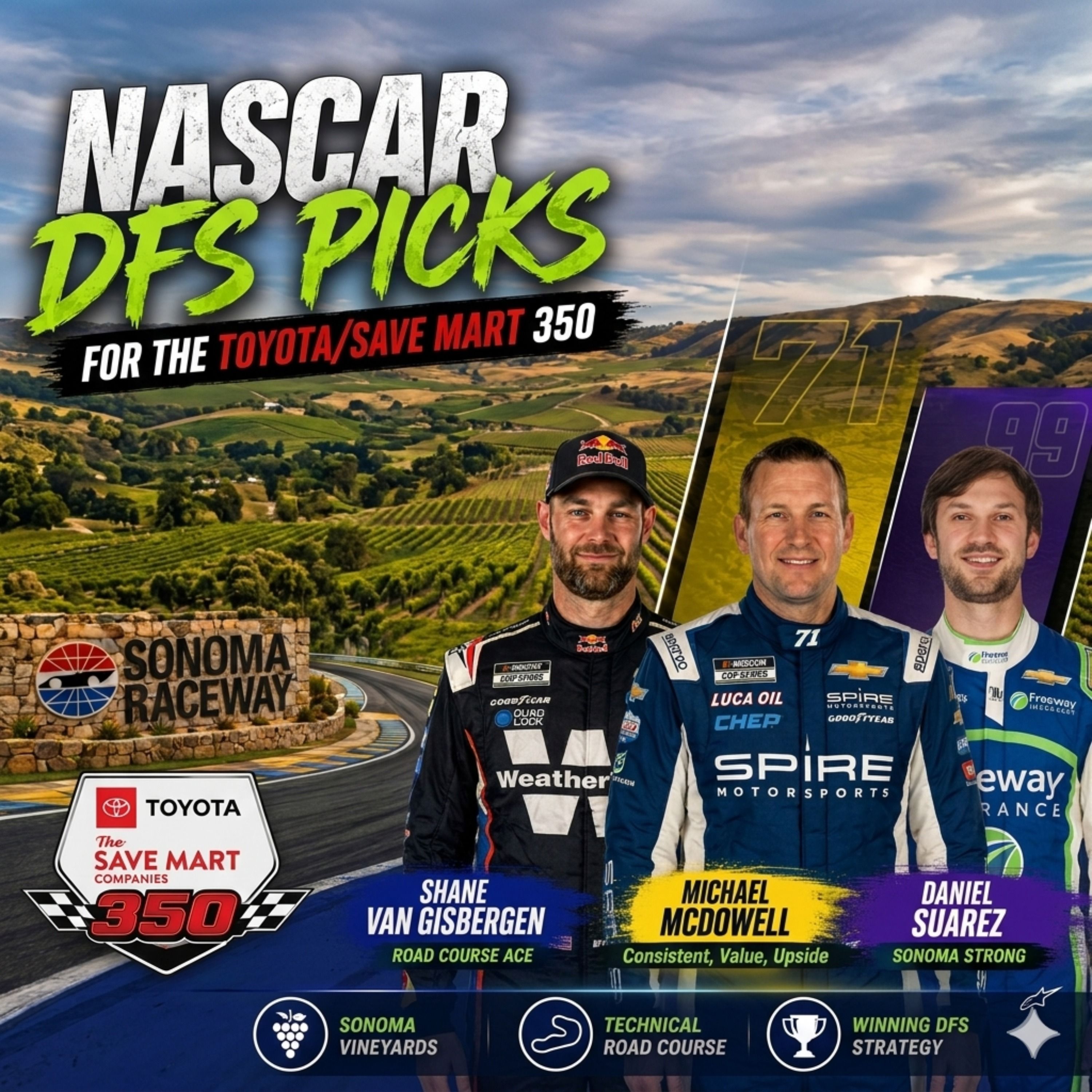 Toyota/Save Mart 350 DFS Picks 2026 I NASCAR Gambling Podcast (Ep. 822) episode artwork