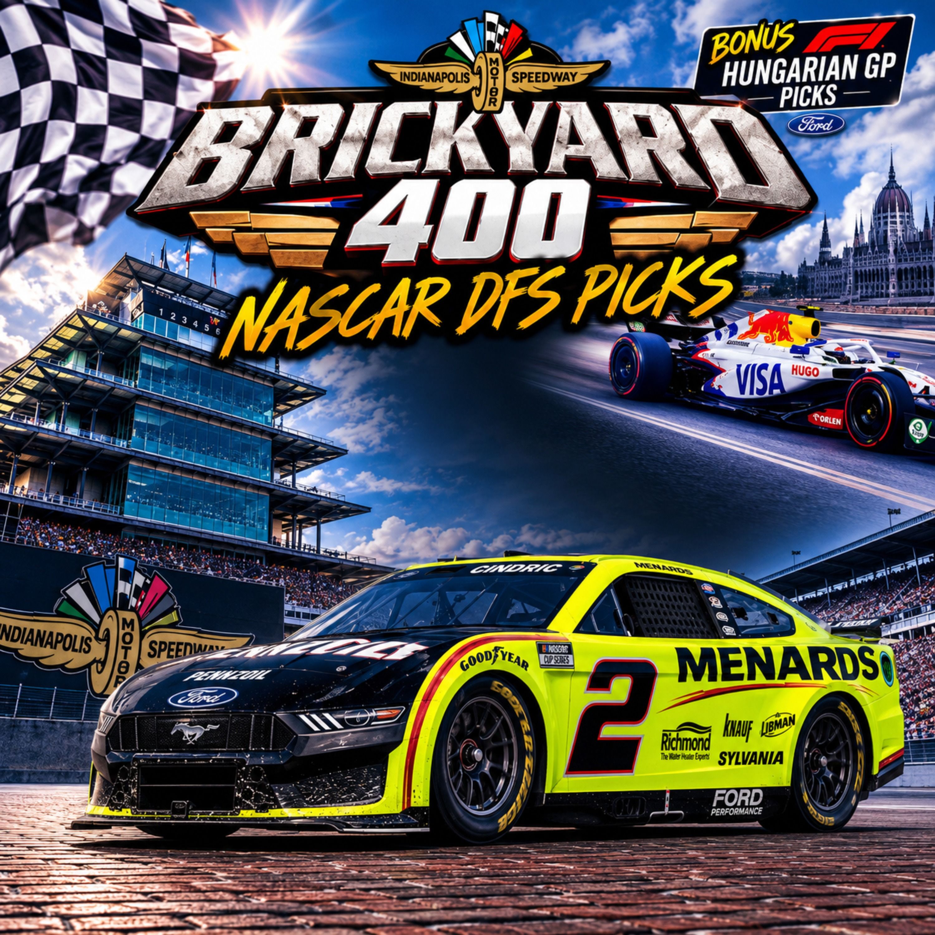 Brickyard 400 DFS Picks 2026 I NASCAR Gambling Podcast (Ep. 838) episode artwork