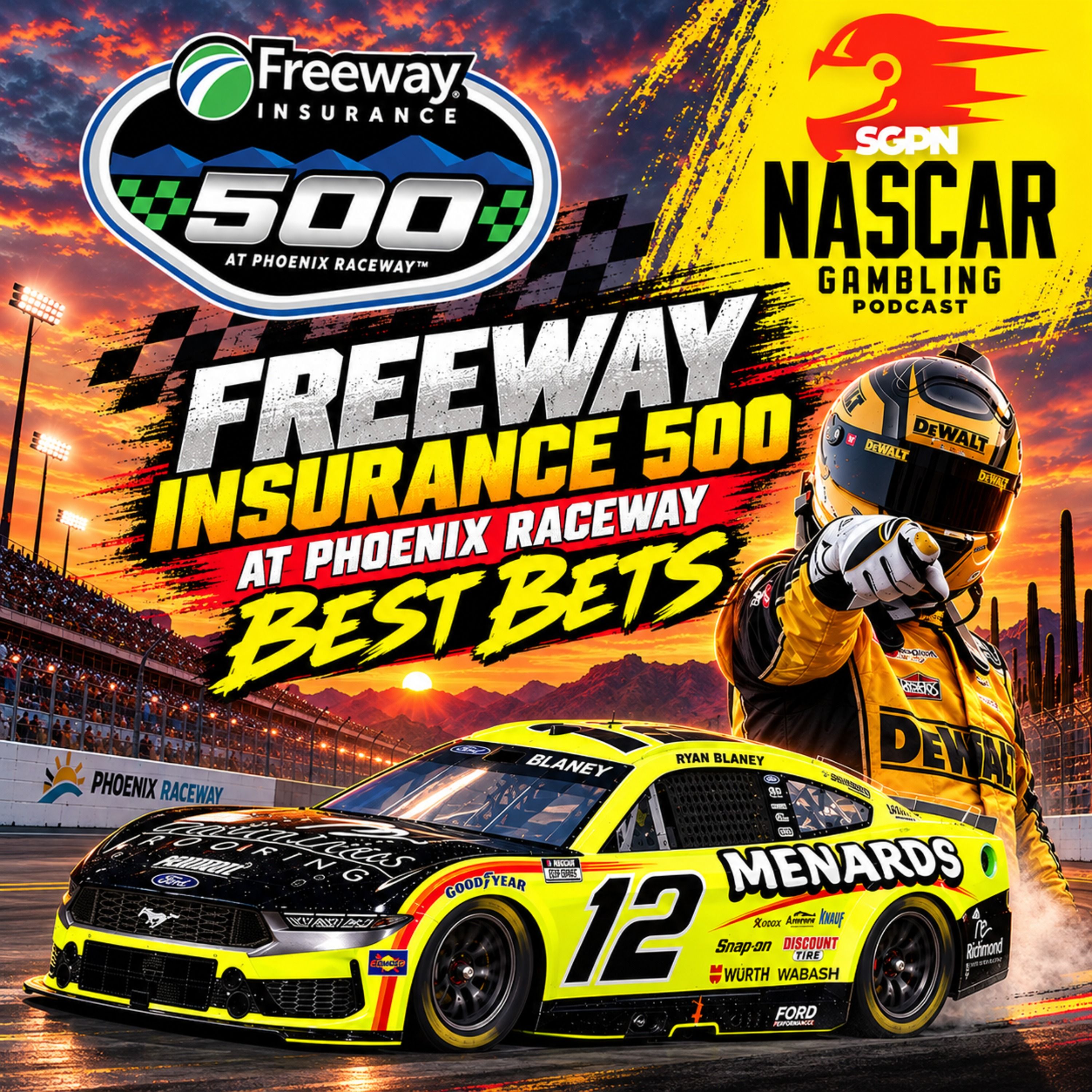 Freeway Insurance 500 Betting Picks 2026 (Ep. 884) episode artwork