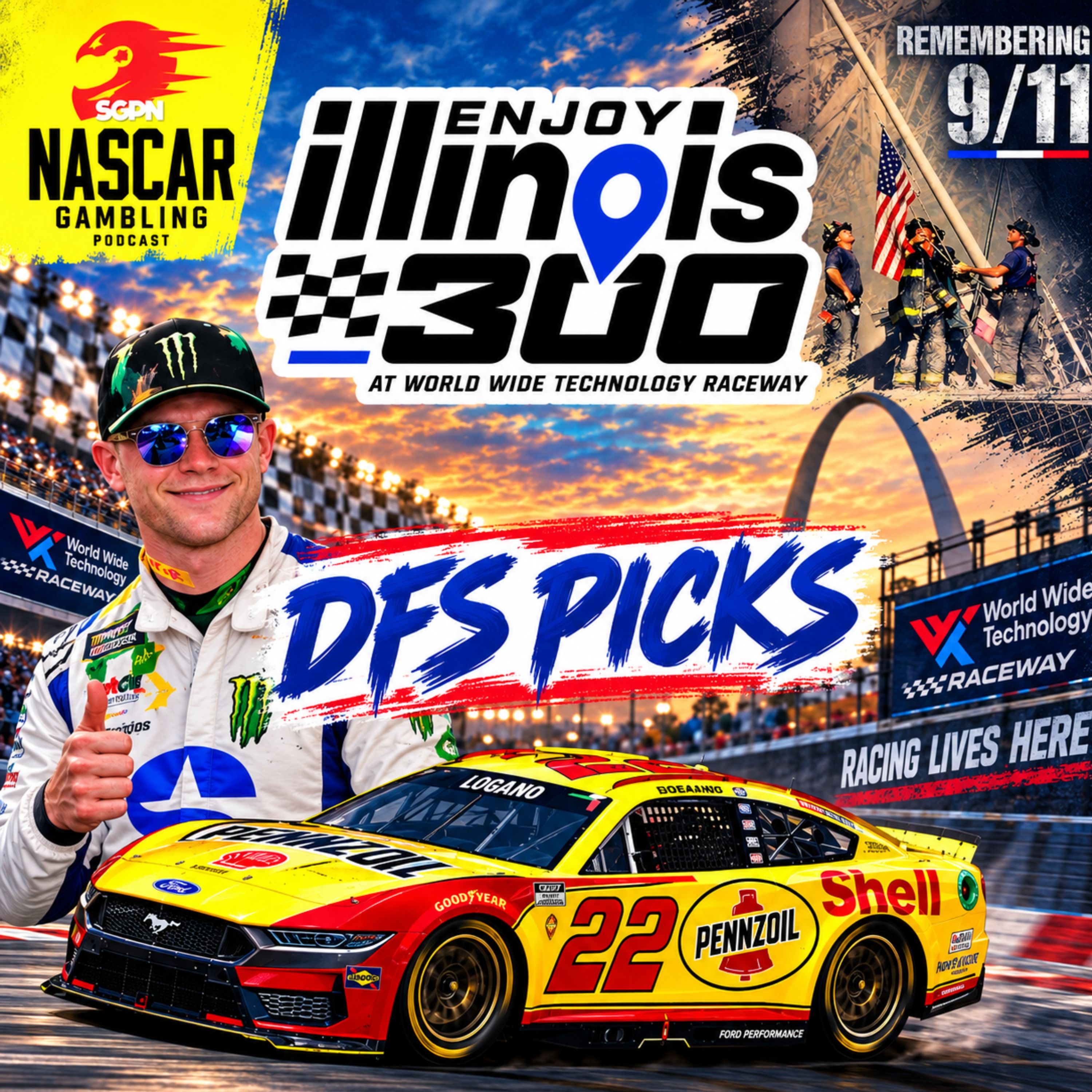 Enjoy Illinois 300 DFS Picks 2026 I NASCAR Gambling Podcast (Ep. 866) episode artwork