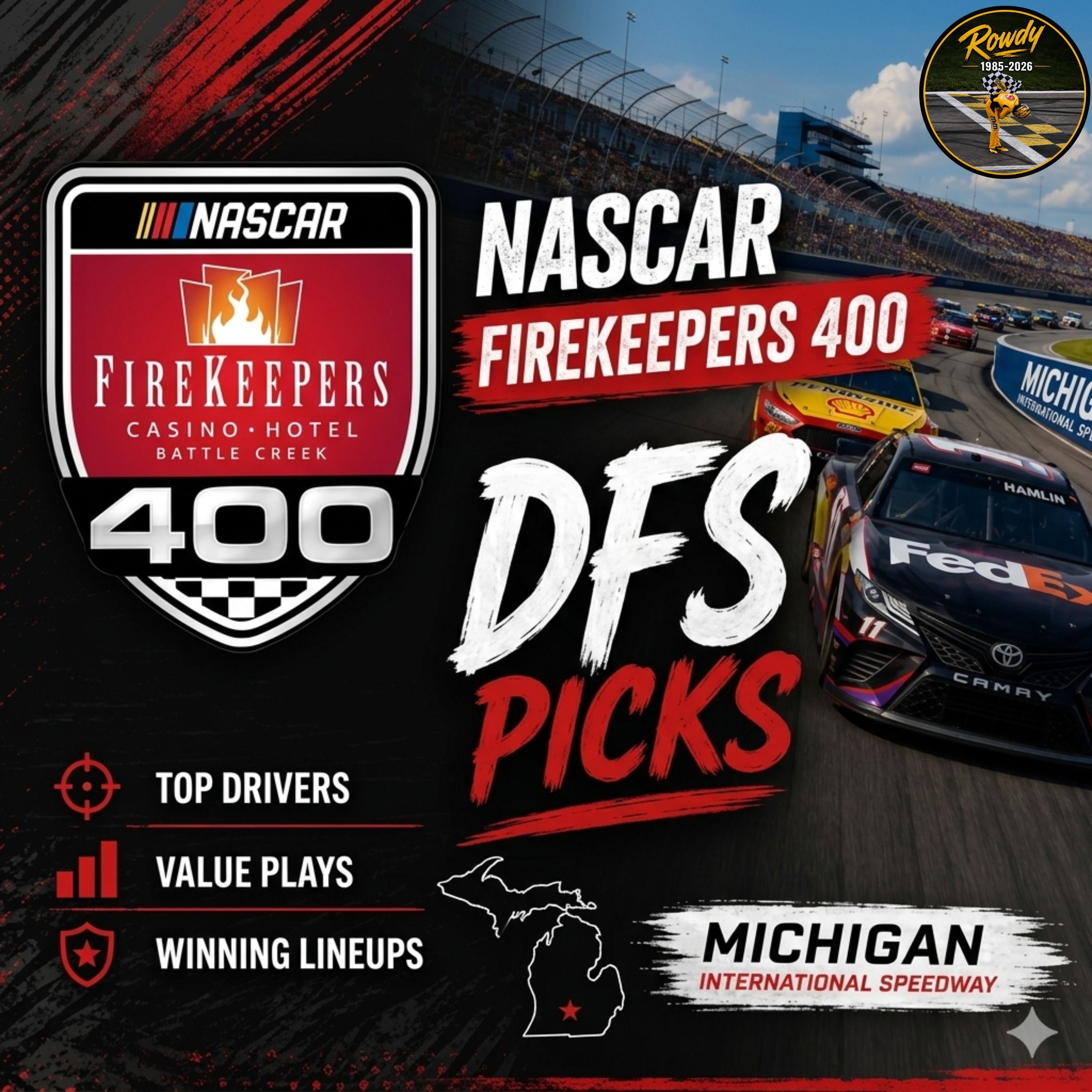 FireKeepers Casino 400 DFS Picks 2026 (Ep. 809) episode artwork