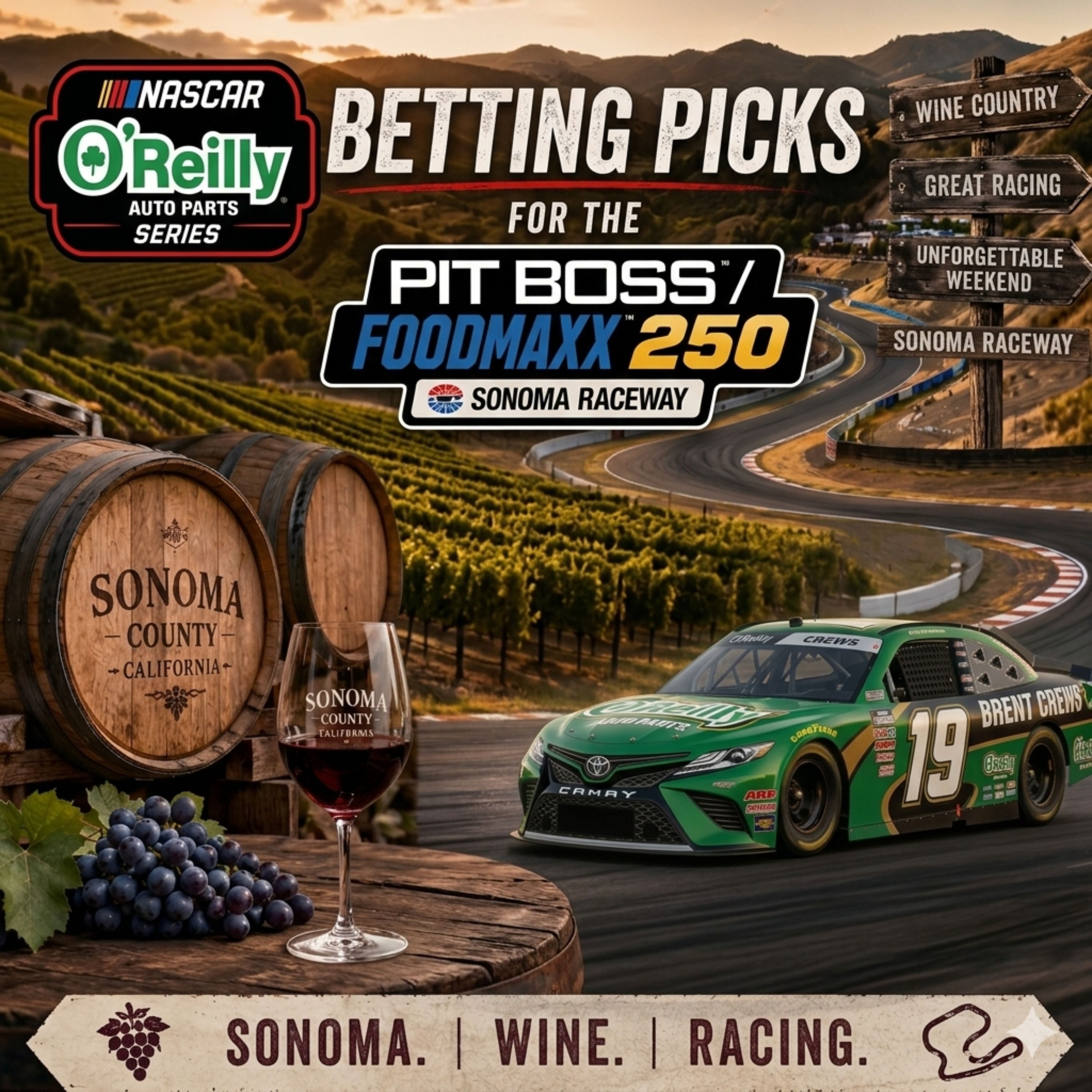 Pit Boss/FoodMaxx 250 Betting Picks 2026 I NASCAR Gambling Podcast (Ep. 821) episode artwork