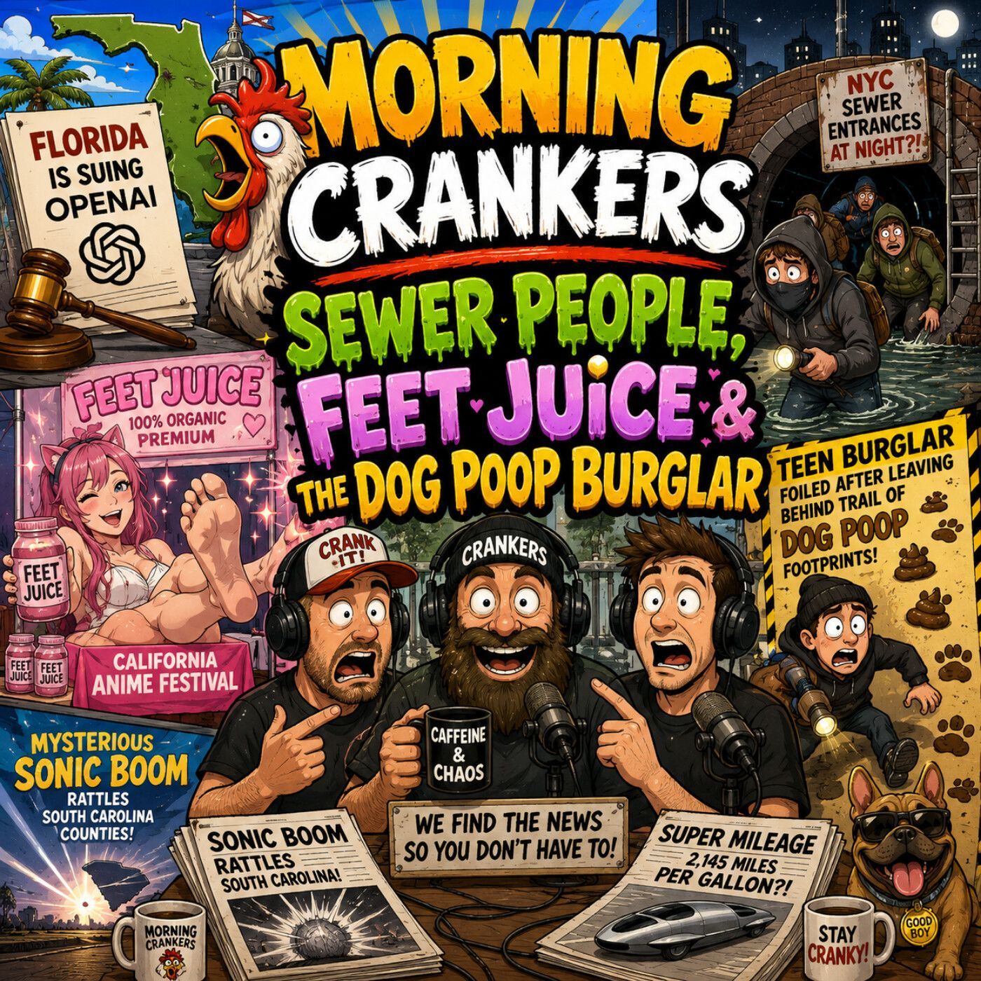 180: Morning Crankers: Sewer People, Feet Juice & the Dog Poop Burglar