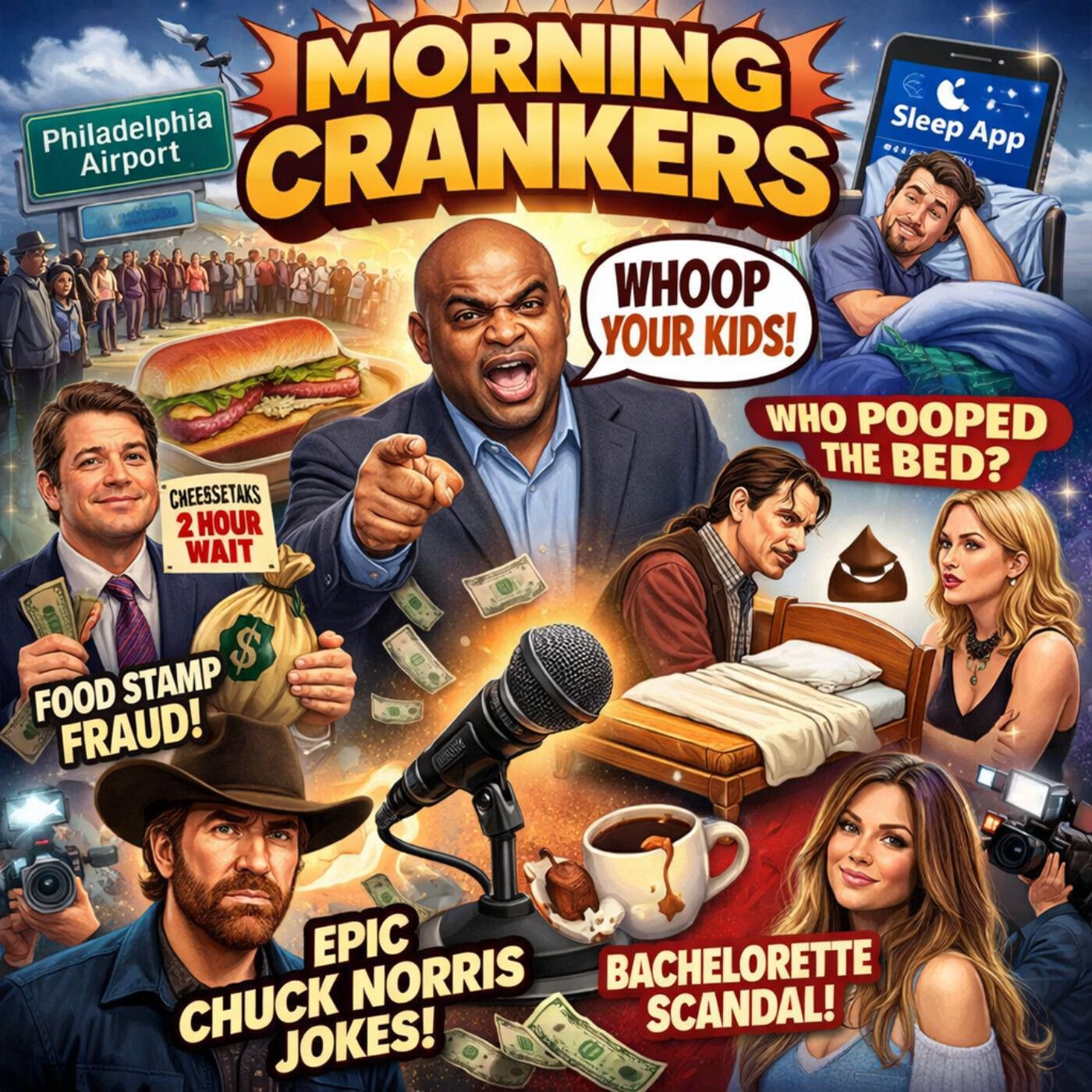 169: Morning Crankers Chaos: Cheesesteaks, Controversy & Chuck Norris episode artwork