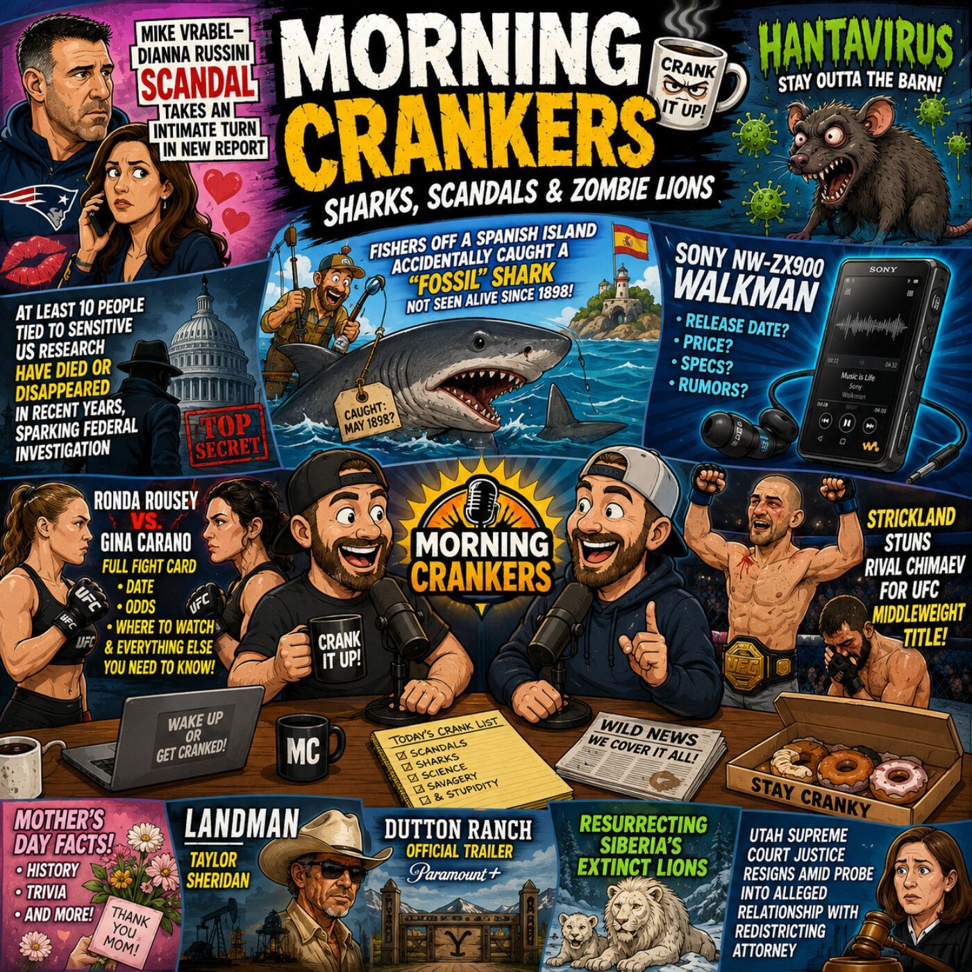 177: Morning Crankers Sharks, Scandals & Zombie Lions
