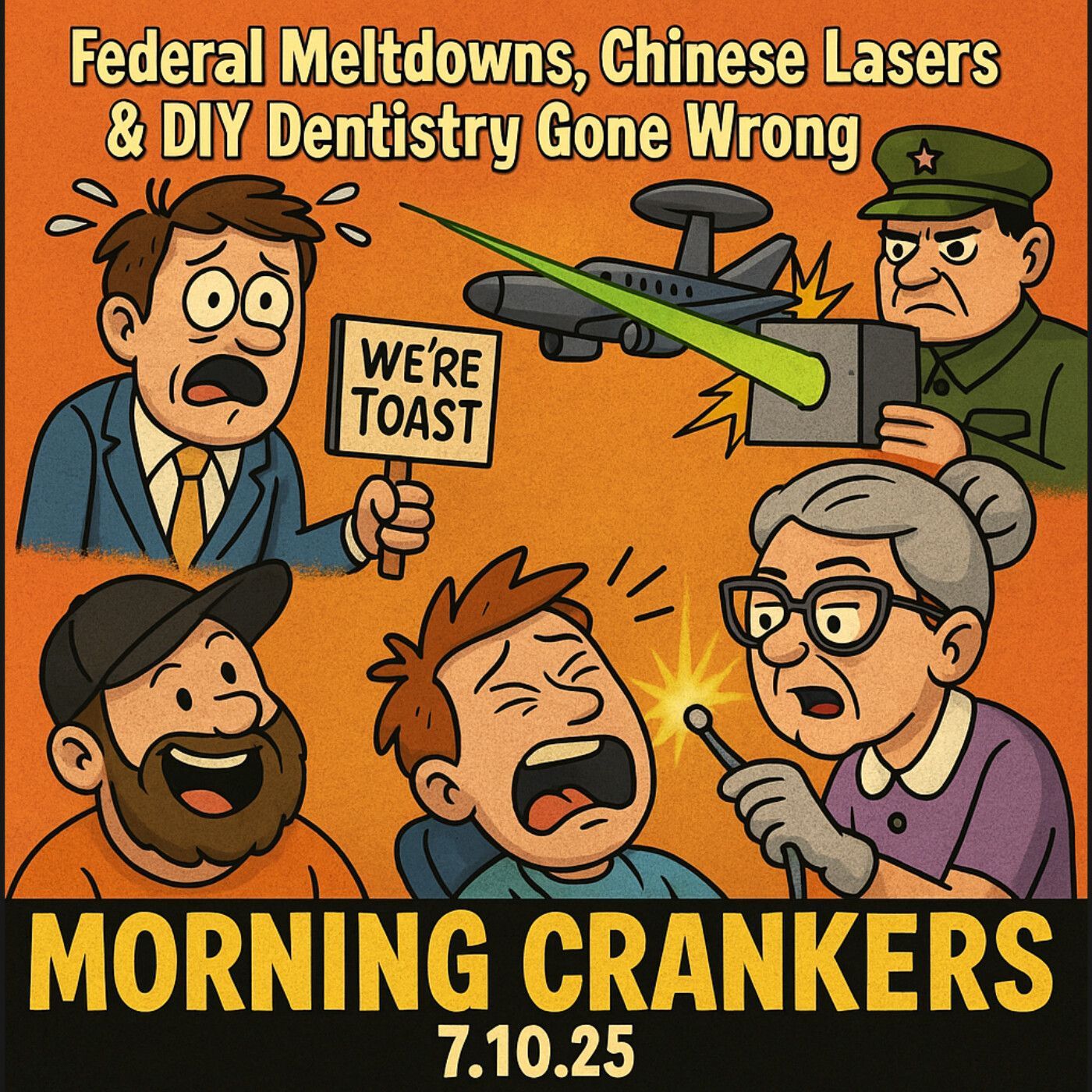 Federal Meltdowns, Chinese Lasers & DIY Dentistry Gone Wrong | Morning Crankers episode artwork