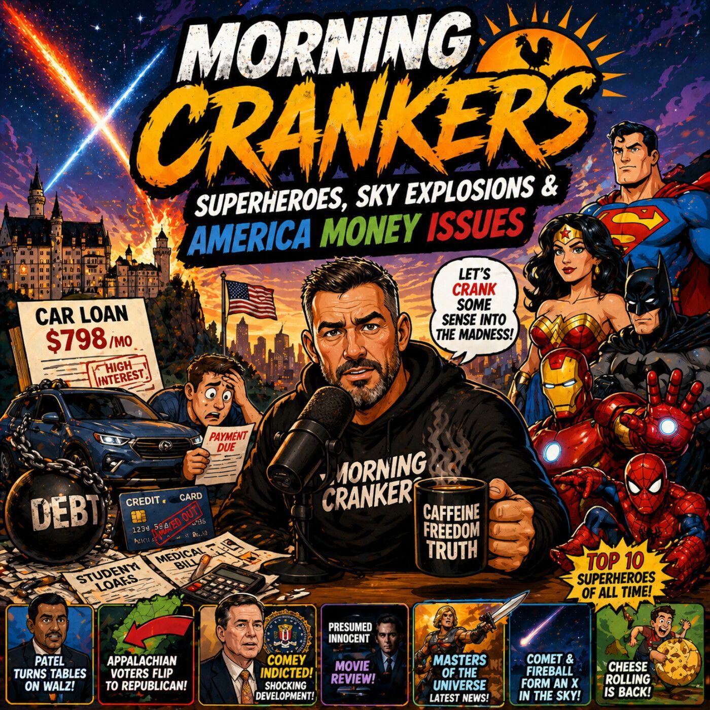 175: Superheroes, Sky Explosions & America’s Money Problem episode artwork