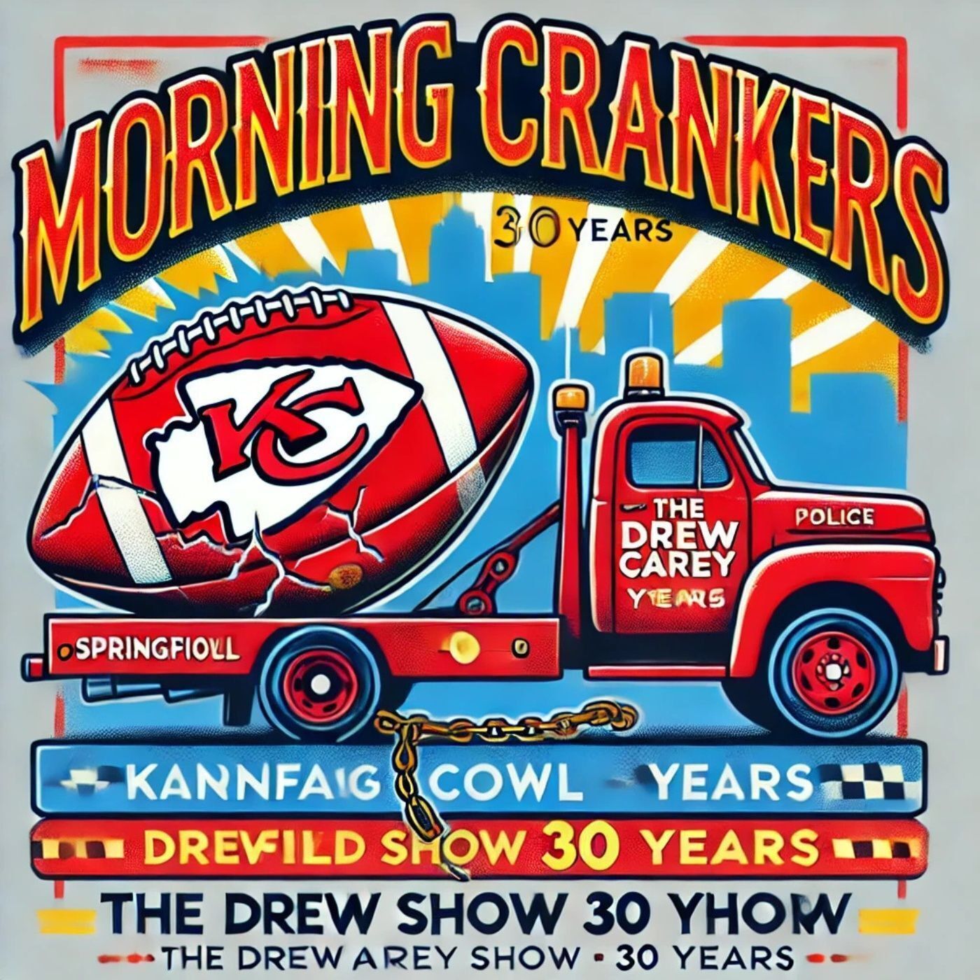 Super Bowl Blues, Springfield Tows, & Drew Carey’s Big 30! episode artwork