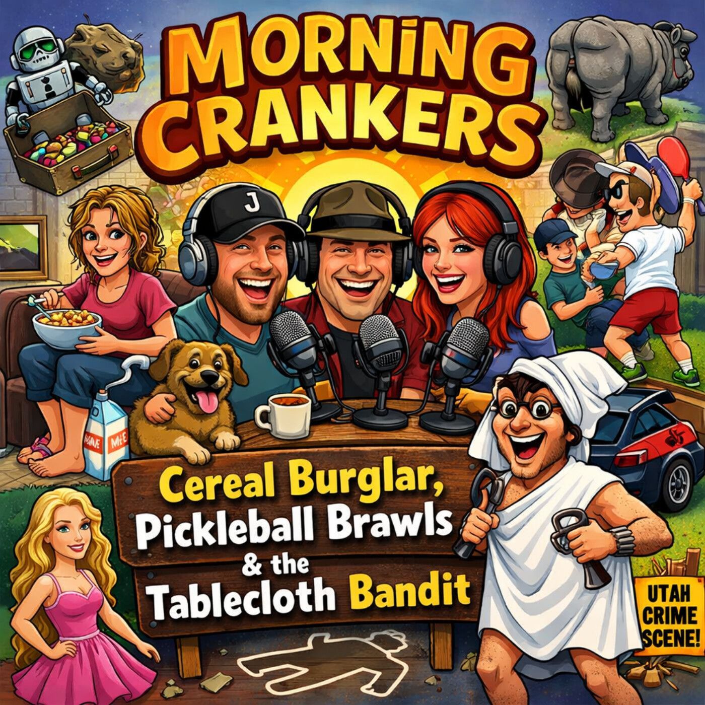 167: Cereal Burglar, Pickleball Brawls & the Tablecloth Bandit episode artwork