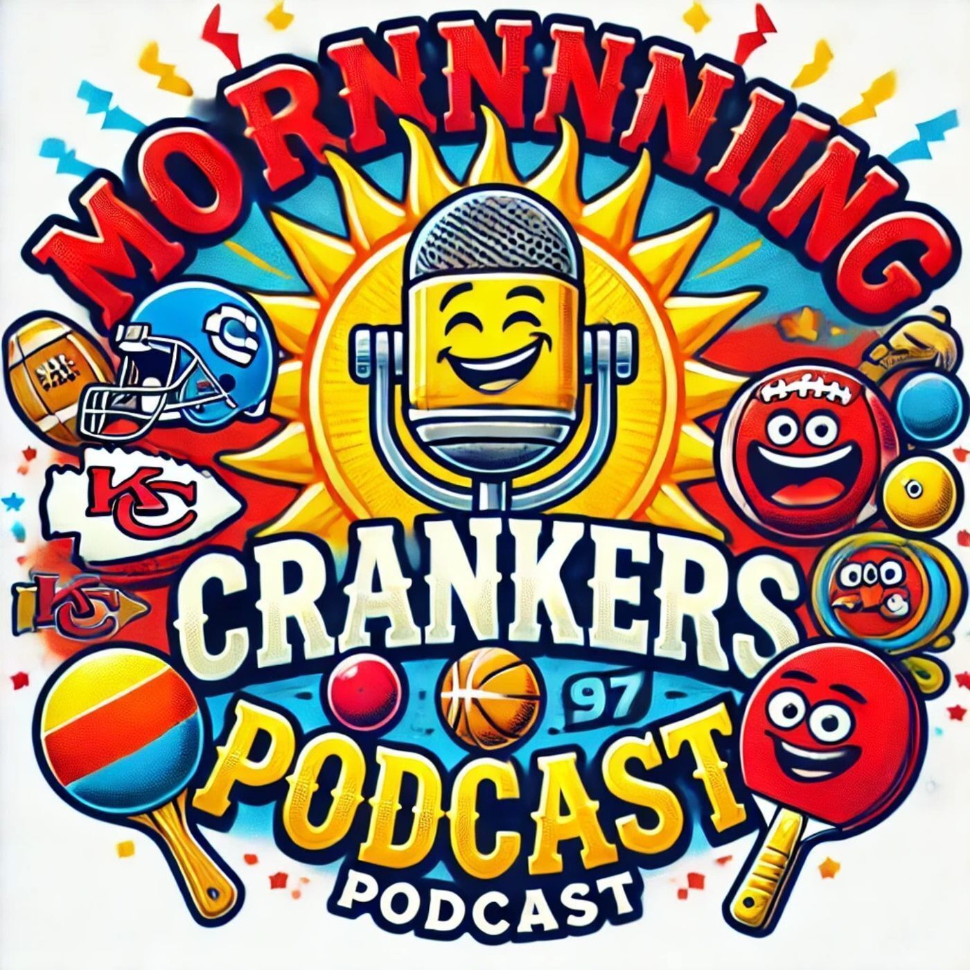 "Morning Crankers: Chiefs' Big Win, Bizarre Ping Pong Story, and Looney Tunes Countdown" episode artwork