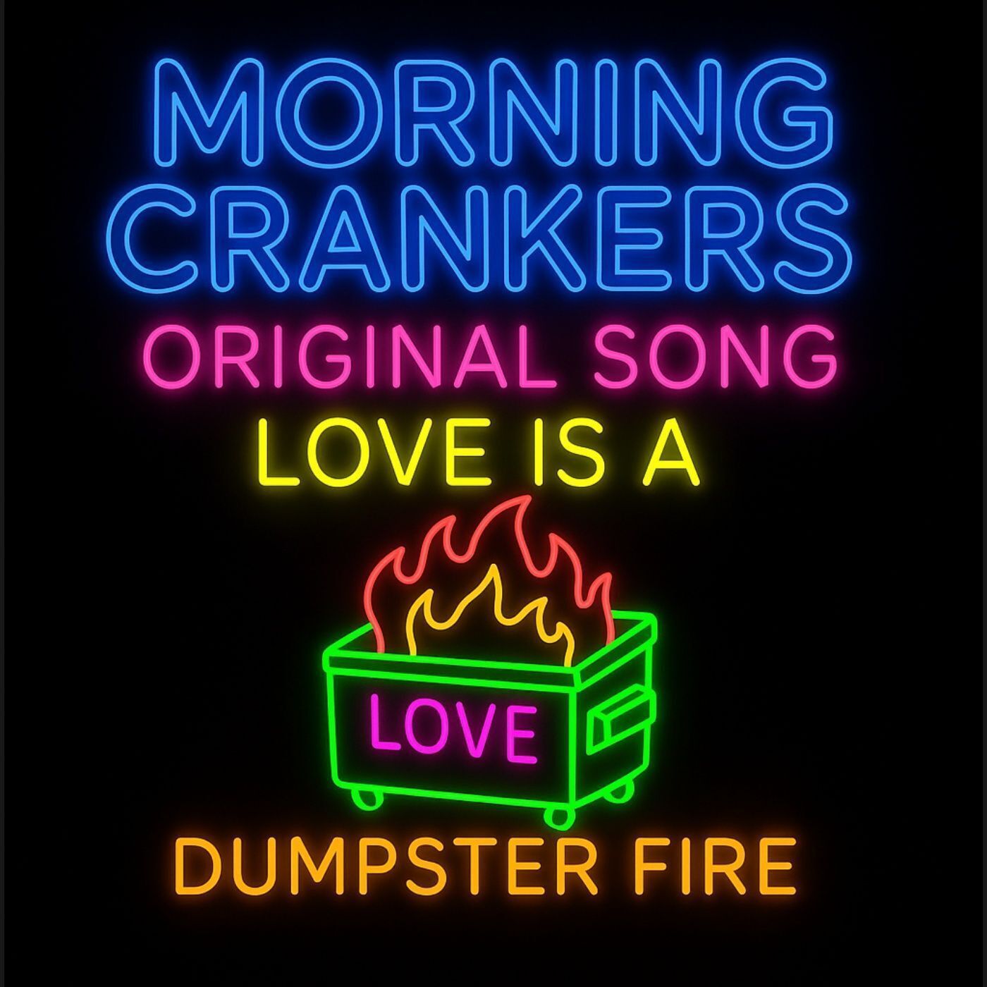 Morning Crankers song Love is a Dumpster Fire!!!!!!!!!! episode artwork