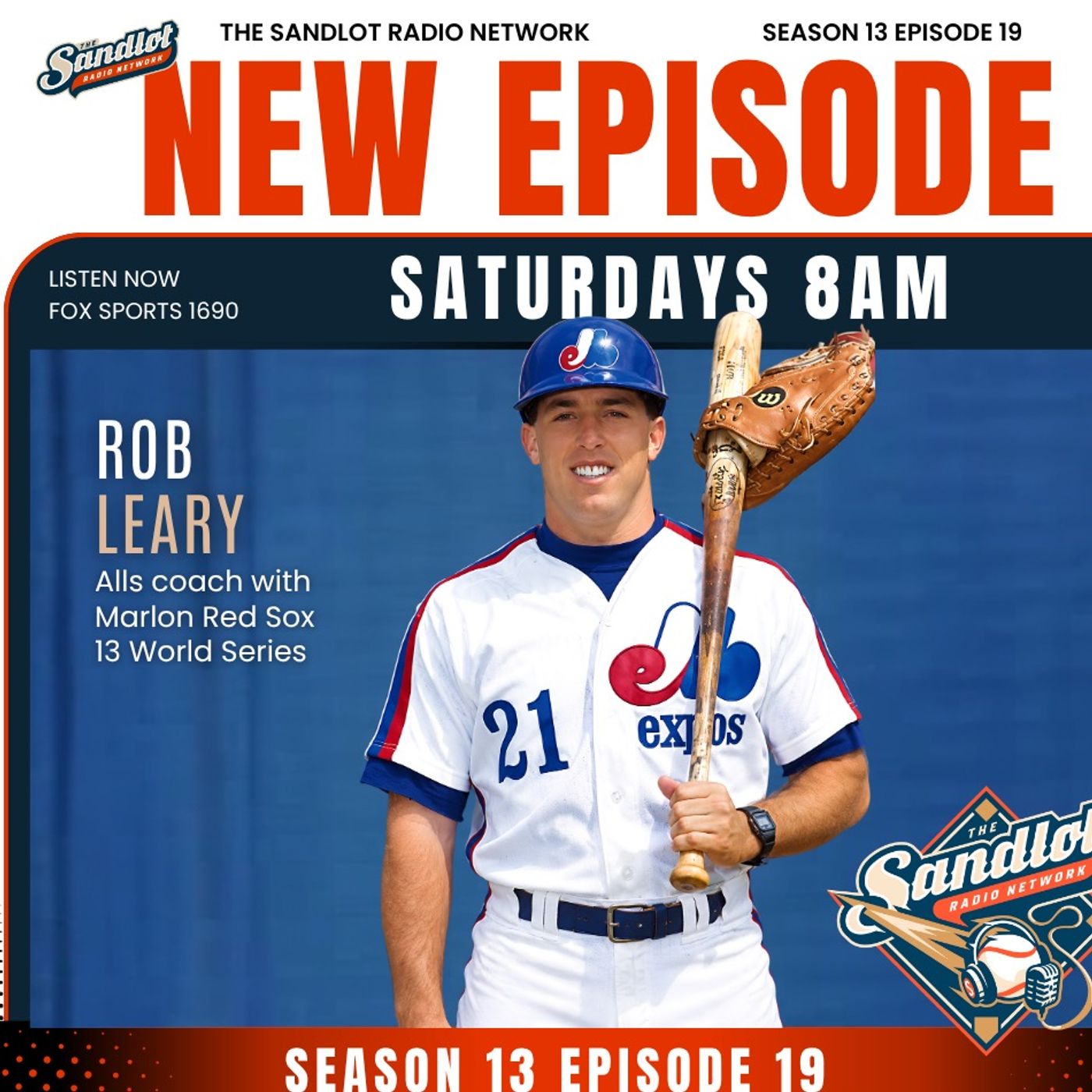 Season 13 Episode 19 Features Rob Leary, a 40 year professional as a player, manager, scout and coach but started in the Sandlot with Barry Bonds. episode artwork