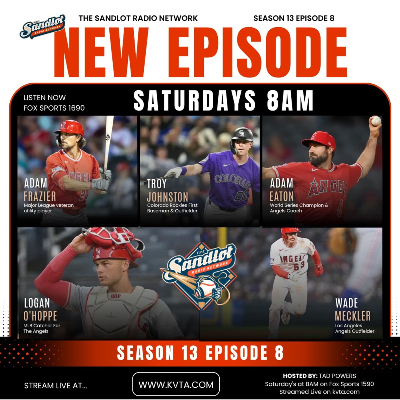 Season 13 Ep 8 Features Angels players Adam Frazier, Wade Meckler, Logan O'Hoppe , Angels first base coach, Adam Eaton, Plus Astros All-Star Cam Smith. Plus Rockies all-star outfielder Troy Johnston episode artwork