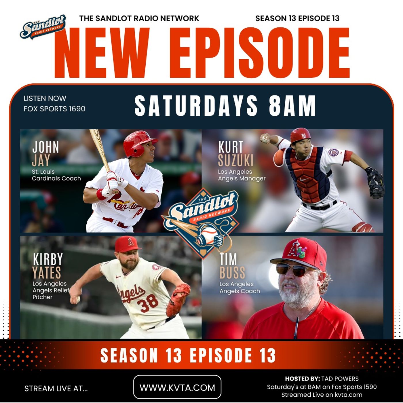 Season 13 Episode 13 features Angels Skipper Kurt Suzuki, Veteran Reliever Kirby Yates, More from Angels Coach Tim Buss and Cardinals Coach, John Jay episode artwork