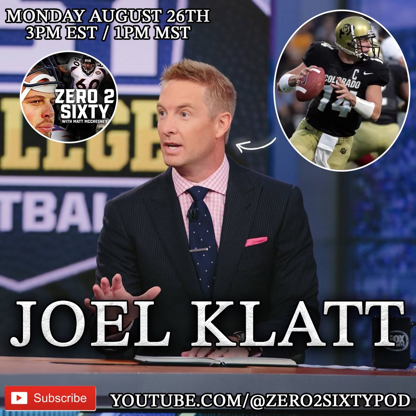 Zero 2 Sixty podcast : Joel Klatt joins Matt to talk #CFB & the Buffs! episode artwork