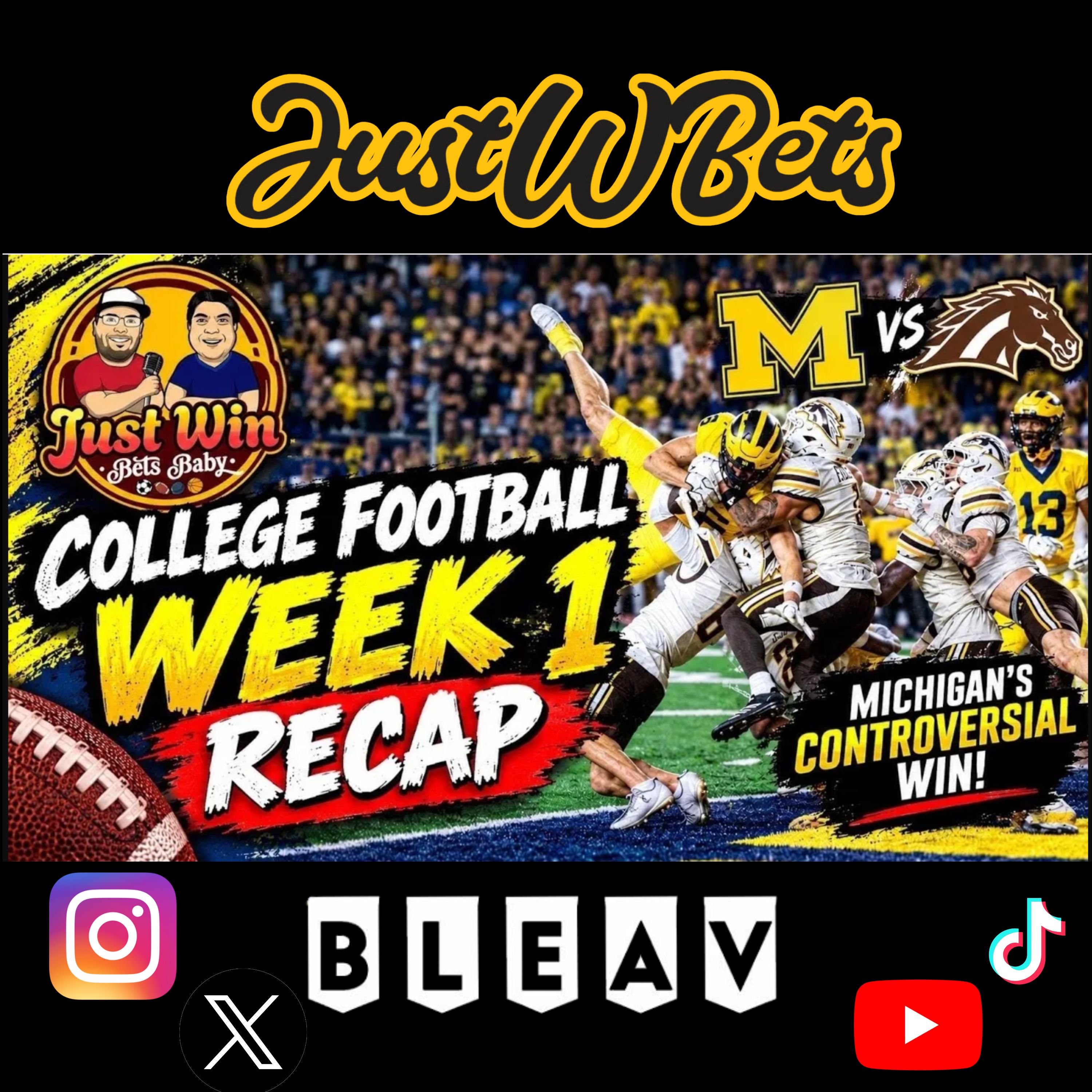 1 SECOND ADDED… THEN MICHIGAN WON?! College Football Week 1 Recap & Best Bets episode artwork