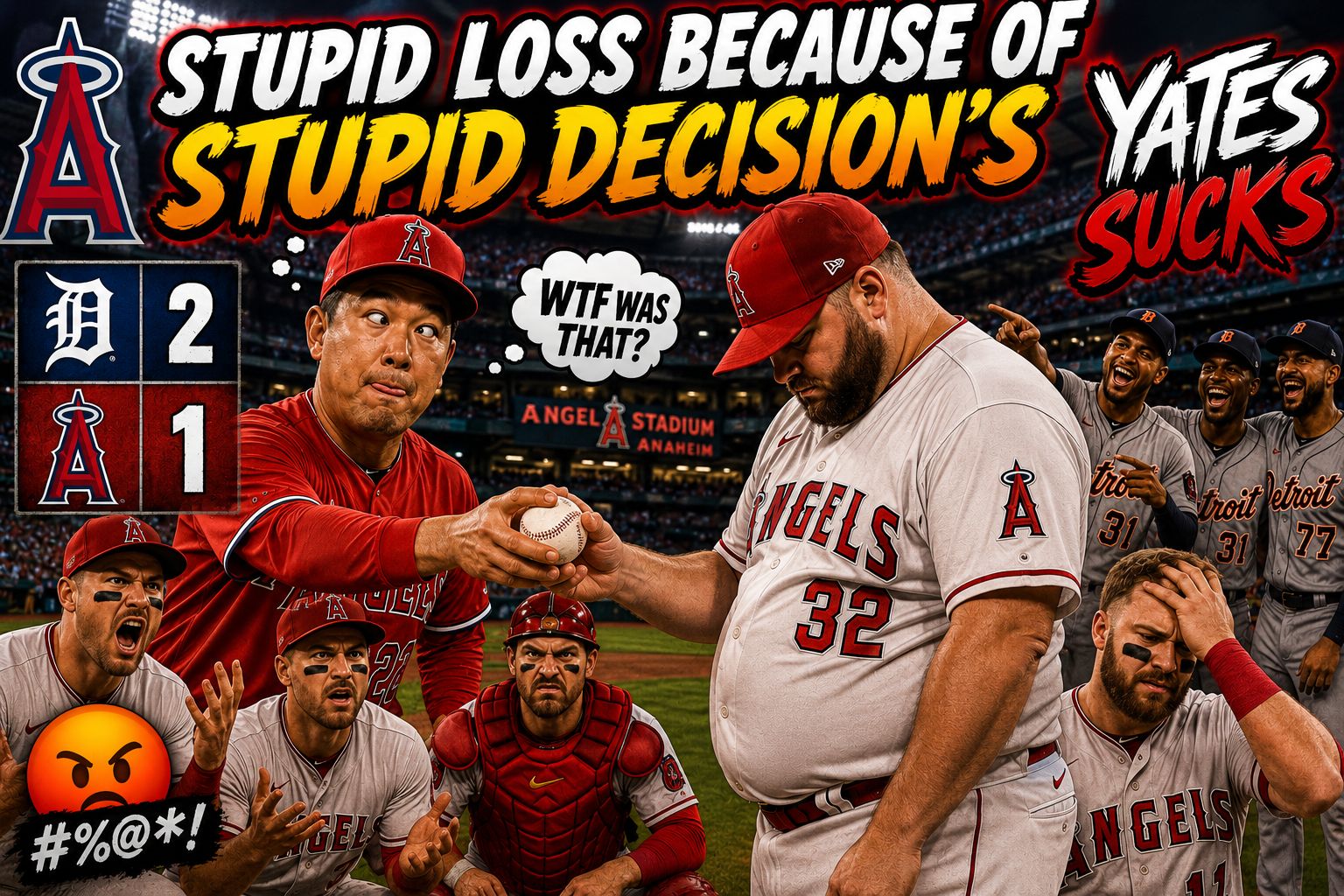 Angels Blow It in the 9th! Kirby Yates Coughs Up Save as Halos Fall 2-1 to Tigers