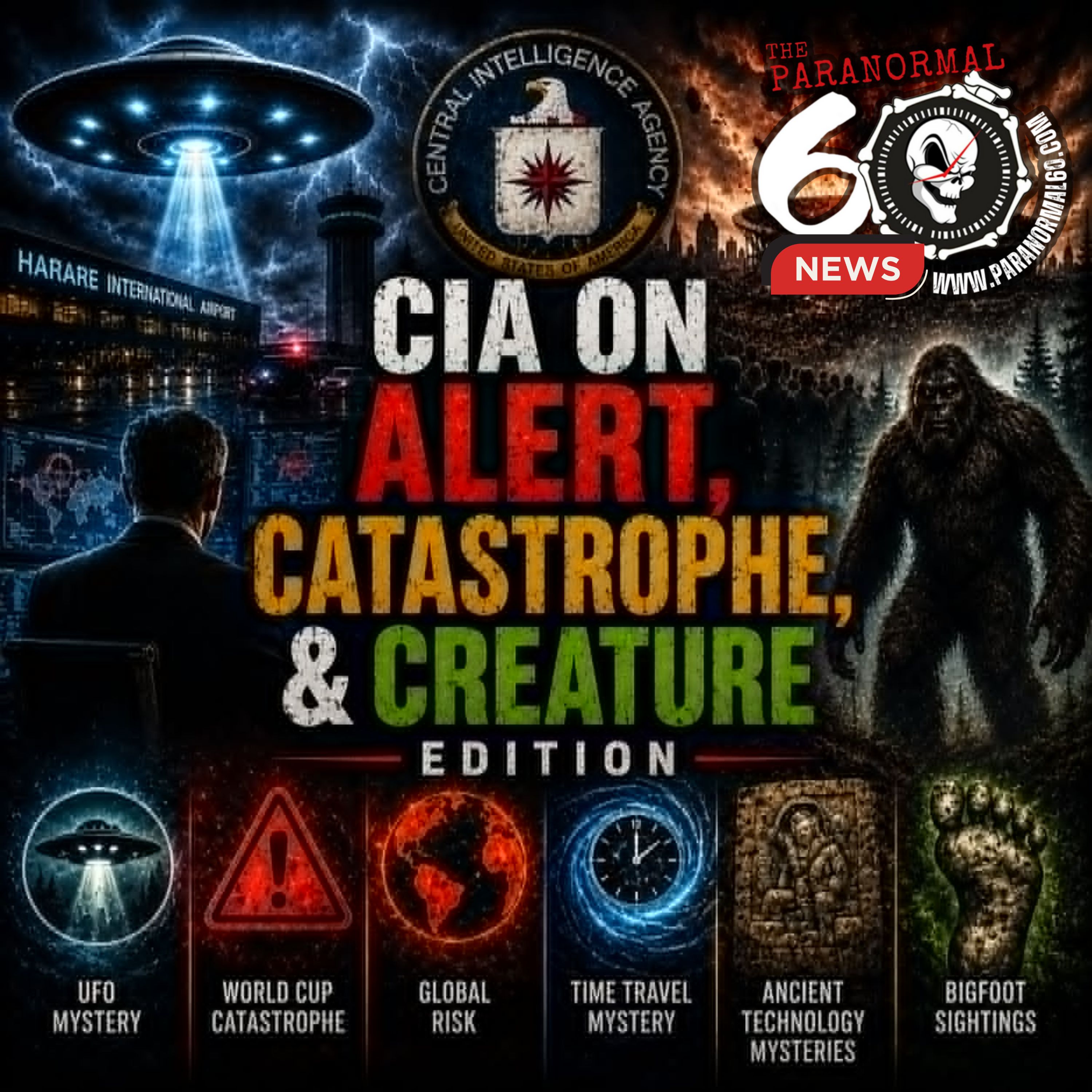 CIA on ALERT, CATASTROPHE, & CREATURE Edition - The Paranormal 60 News episode artwork