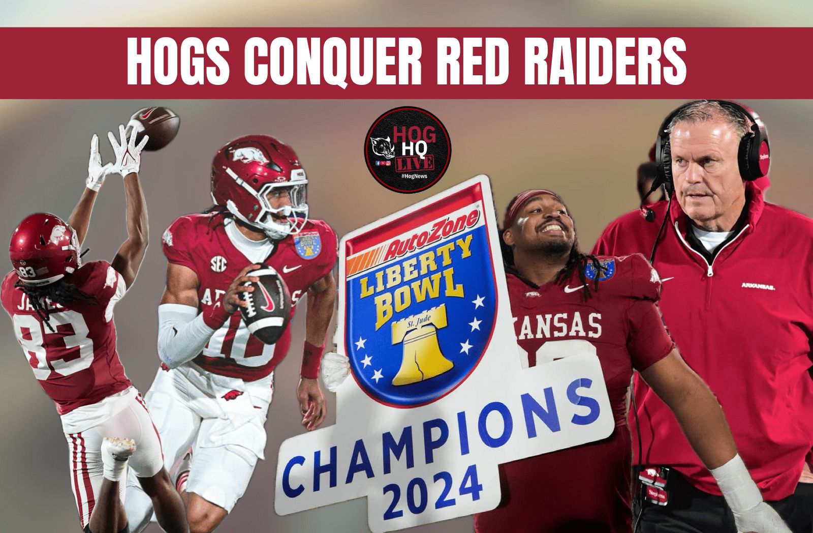 Hog HQ Live Ep #55: Hogs Conquer Red Raiders, Bowl Reactions, Transfer Portal, Hoop Hogs, & More episode artwork
