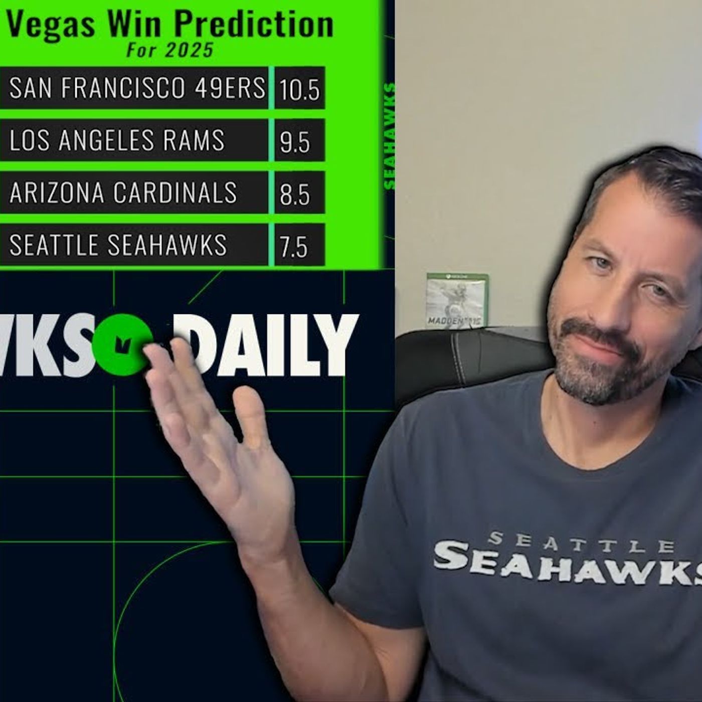 Crazy Vegas Oddsmakers Put Seahawks at 7.5 Wins in 2025 episode artwork