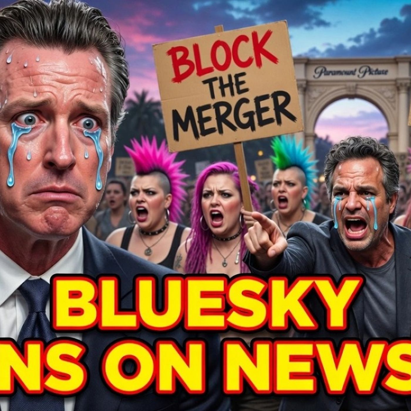 Gavin Newsom DESTROYED on BlueSky Over Hollywood Mega Merger! episode artwork