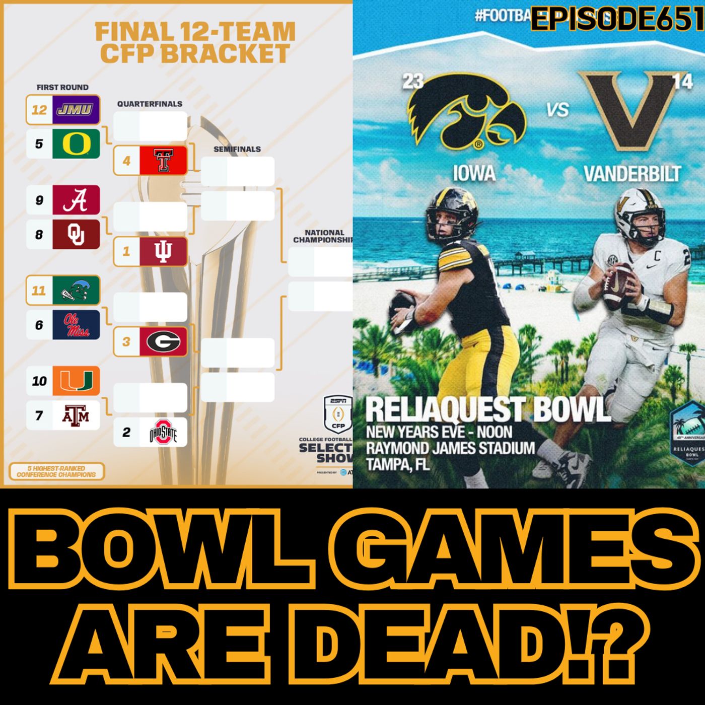 Bowl Game & Playoff Chaos, Hawks To Tampa, Campbell To PSU | WUW 651
