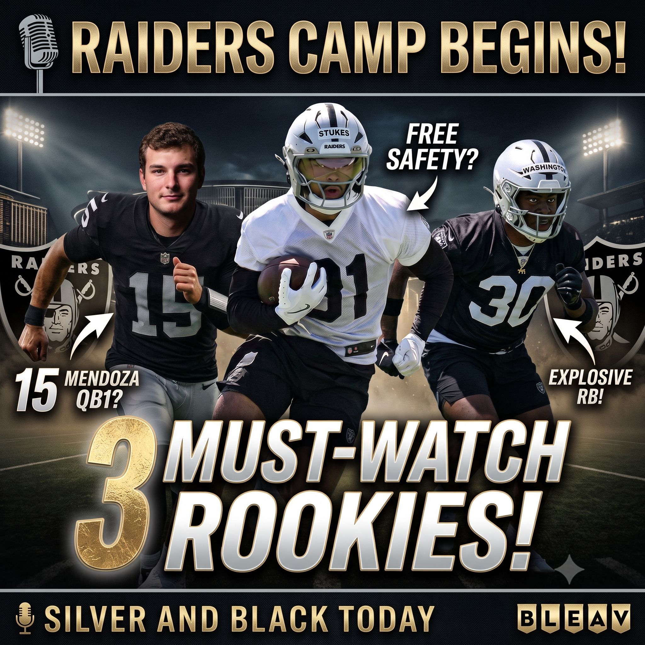 3 Raiders Rookies to Watch as Training Camp Opens: Mendoza, Stukes, Washington episode artwork