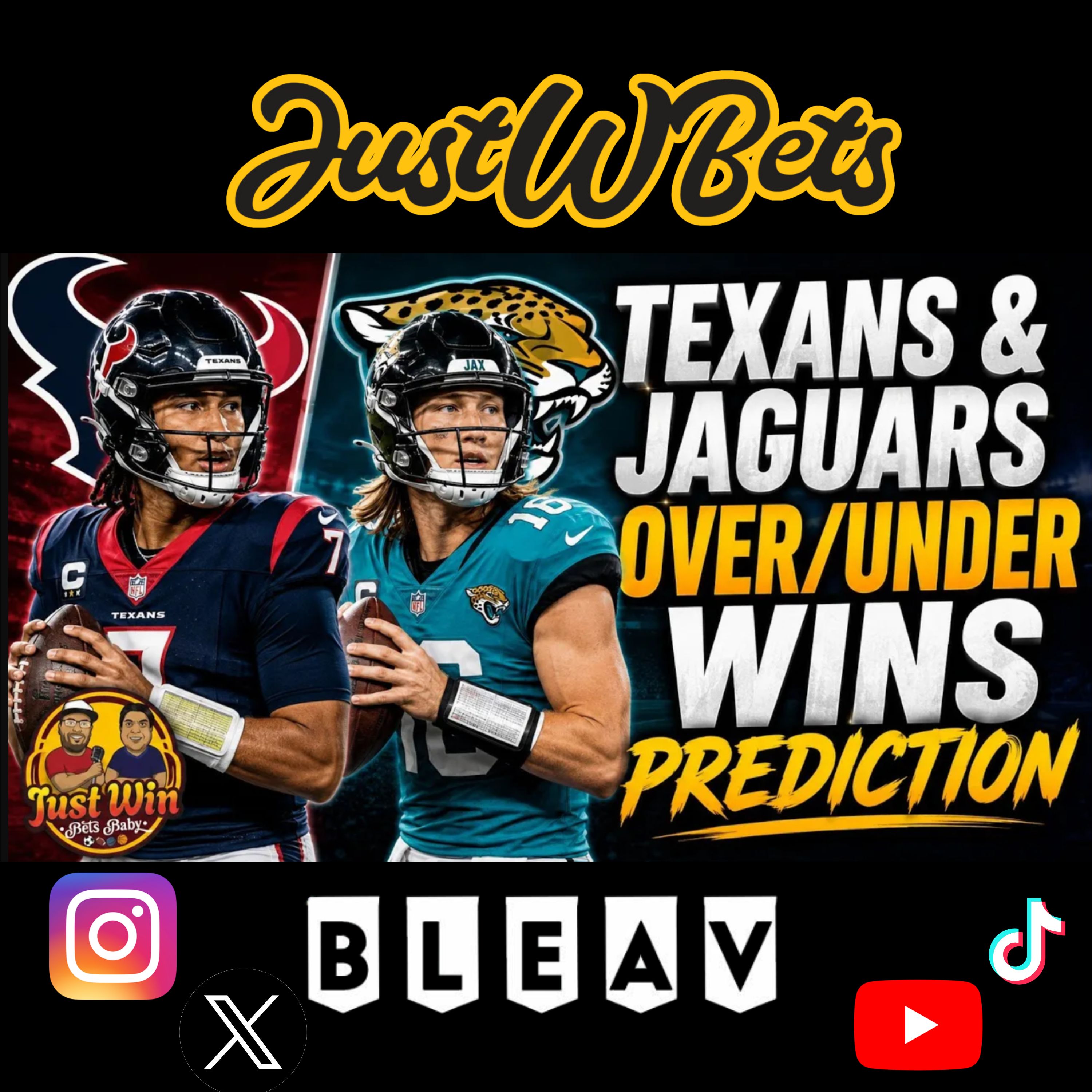 Texans & Jaguars OVER/UNDER Win Total Predictions + Best Bets episode artwork