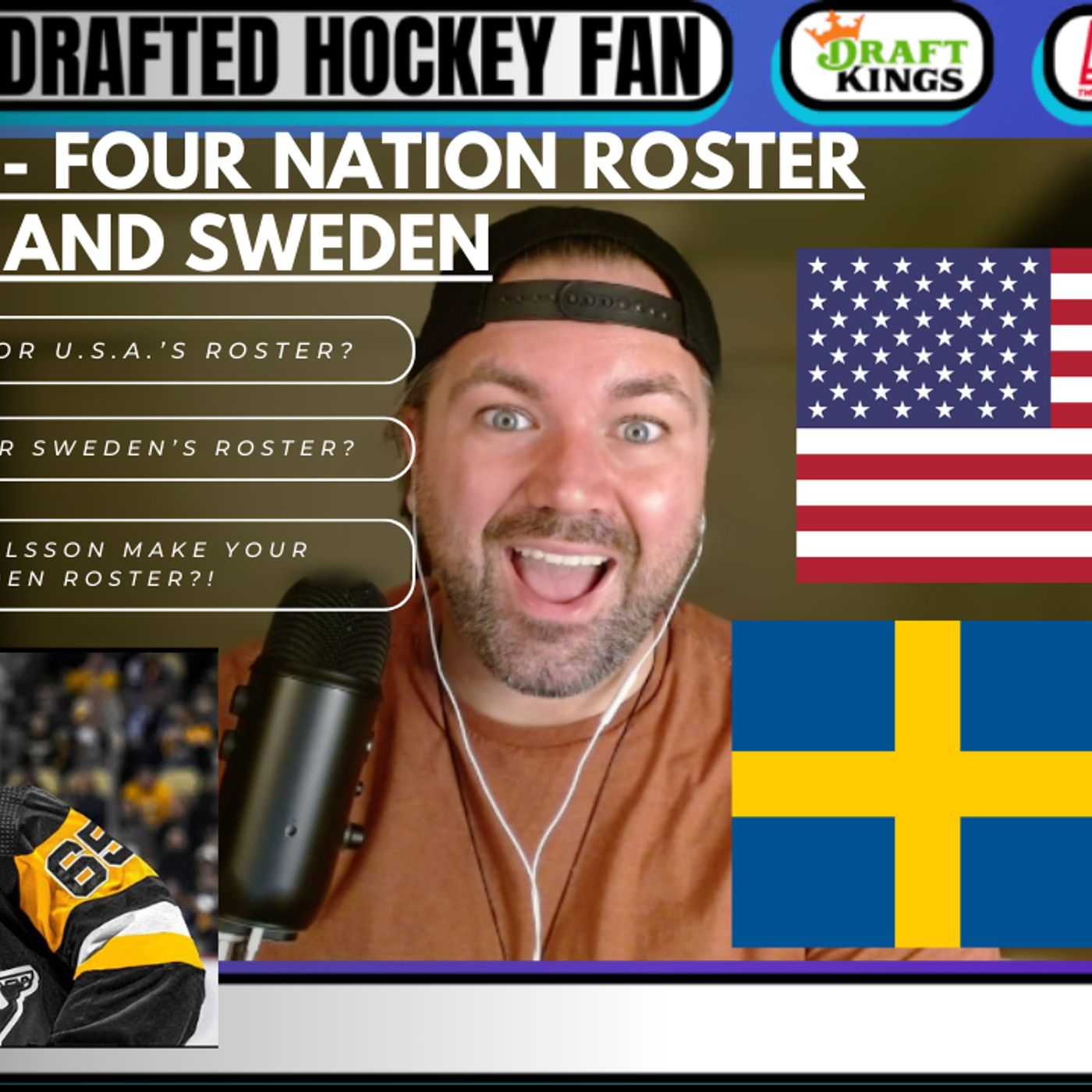Day 16/45 - Four Nations Roster (USA and Sweden); Detroit Red Wings Lose to the NJ Devils