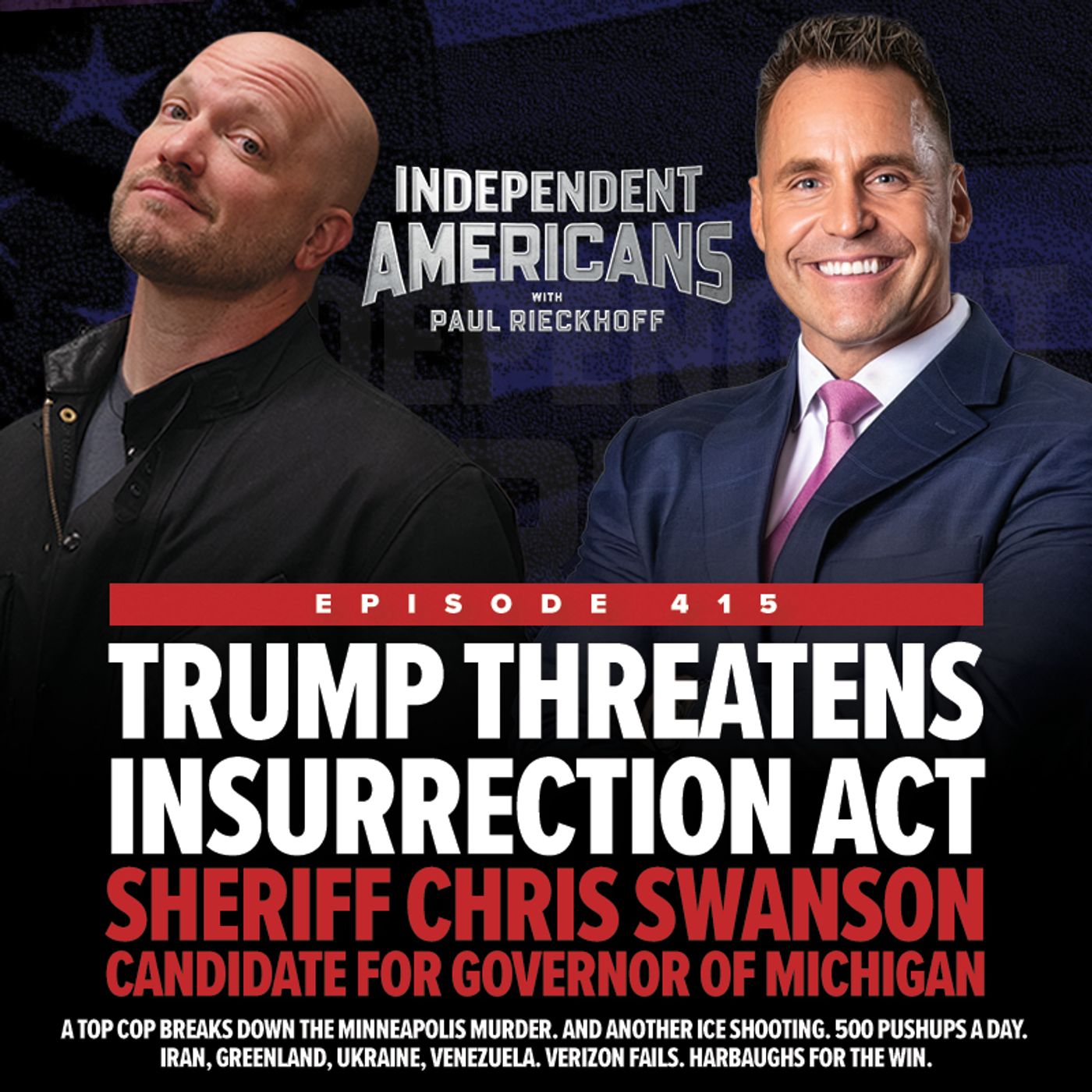 Trump Threatens Insurrection Act w/ Sheriff Chris Swanson. Candidate for Gov of Michigan.