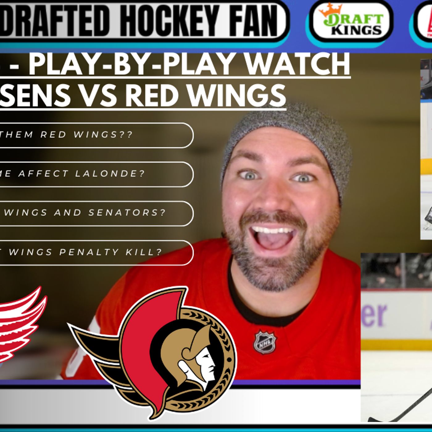 Day 22/45 - Play-by-play on Detroit Red Wings vs Ottawa Senators game