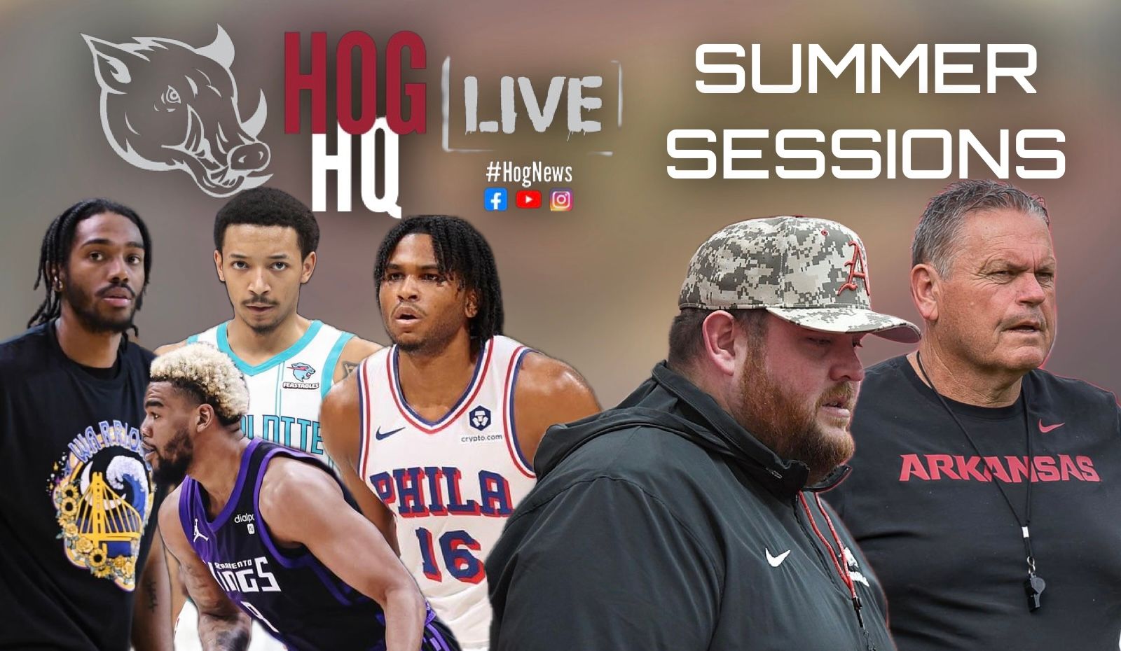 Hog HQ Live Ep #30: Razorbacks in the NBA Summer League & 2024 Arkansas Football Offensive Line episode artwork