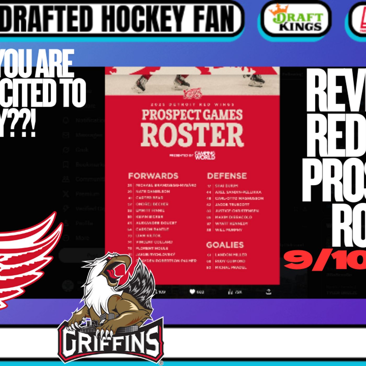 Red Wings Prospect Game Roster Review - Who are you most surprised made the roster?? Nate Danielson?