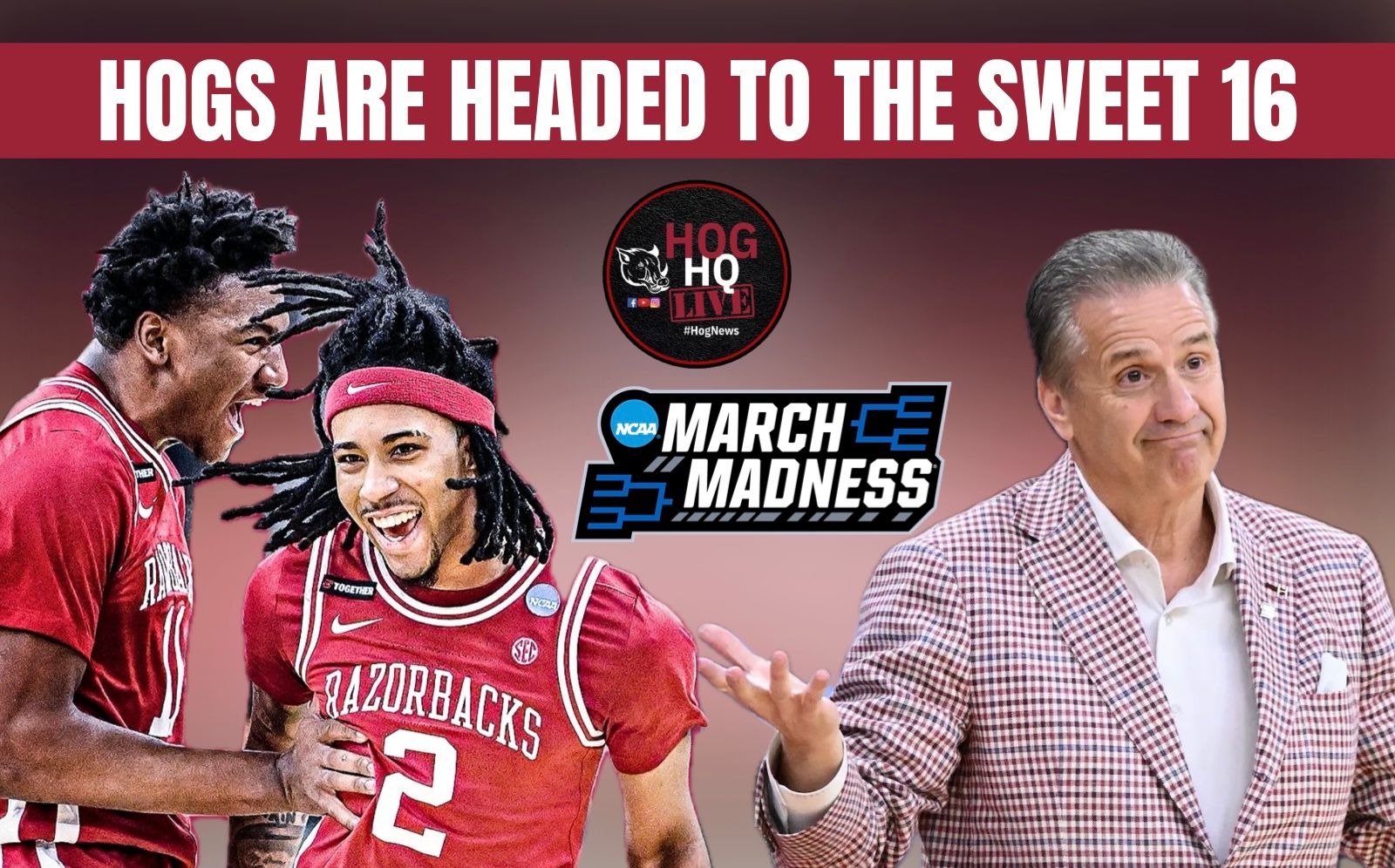 Hog HQ Live Ep #64: Hogs Are Headed to the Sweet 16, Diamond Hogs Win Series vs Gamecocks, and  More episode artwork