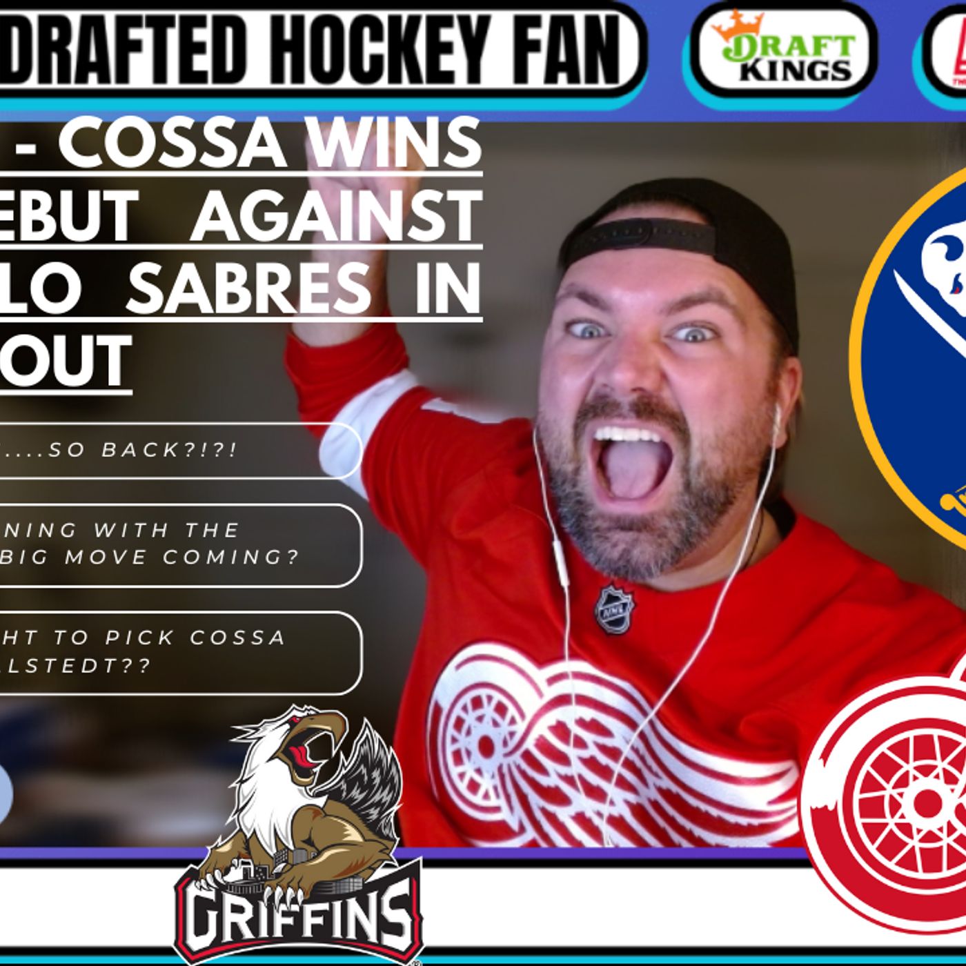 Day 26/45 - COSSA WINS IN NHL DEBUT; Detroit Red Wings beat Buffalo Sabres in an OT victory 6-5