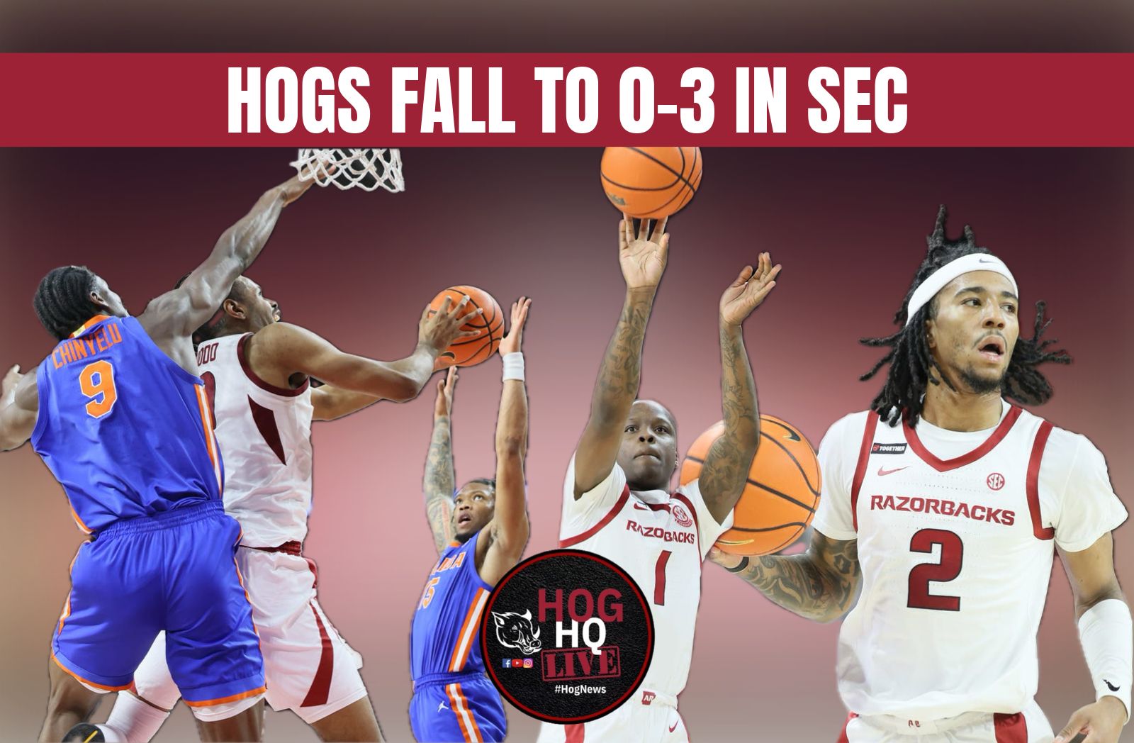 Hog HQ Live Ep #57: Hoop Hogs Fall to 0-3 in SEC, CFP Semifinals, #HogNews episode artwork