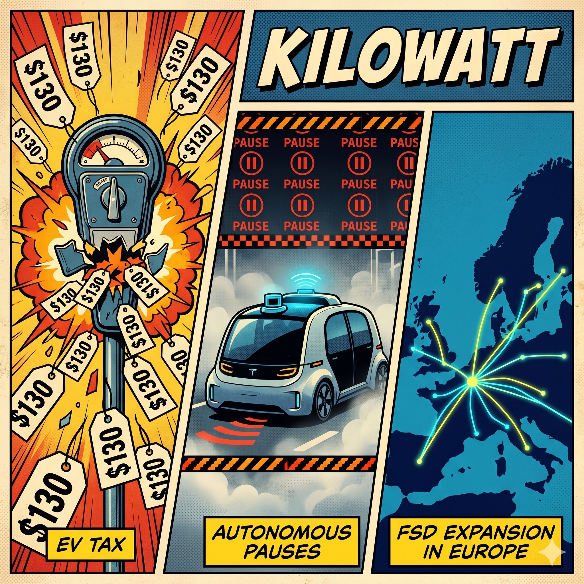 Proposed $130 EV Tax, Waymo Pulls Back, and Tesla Expands European FSD