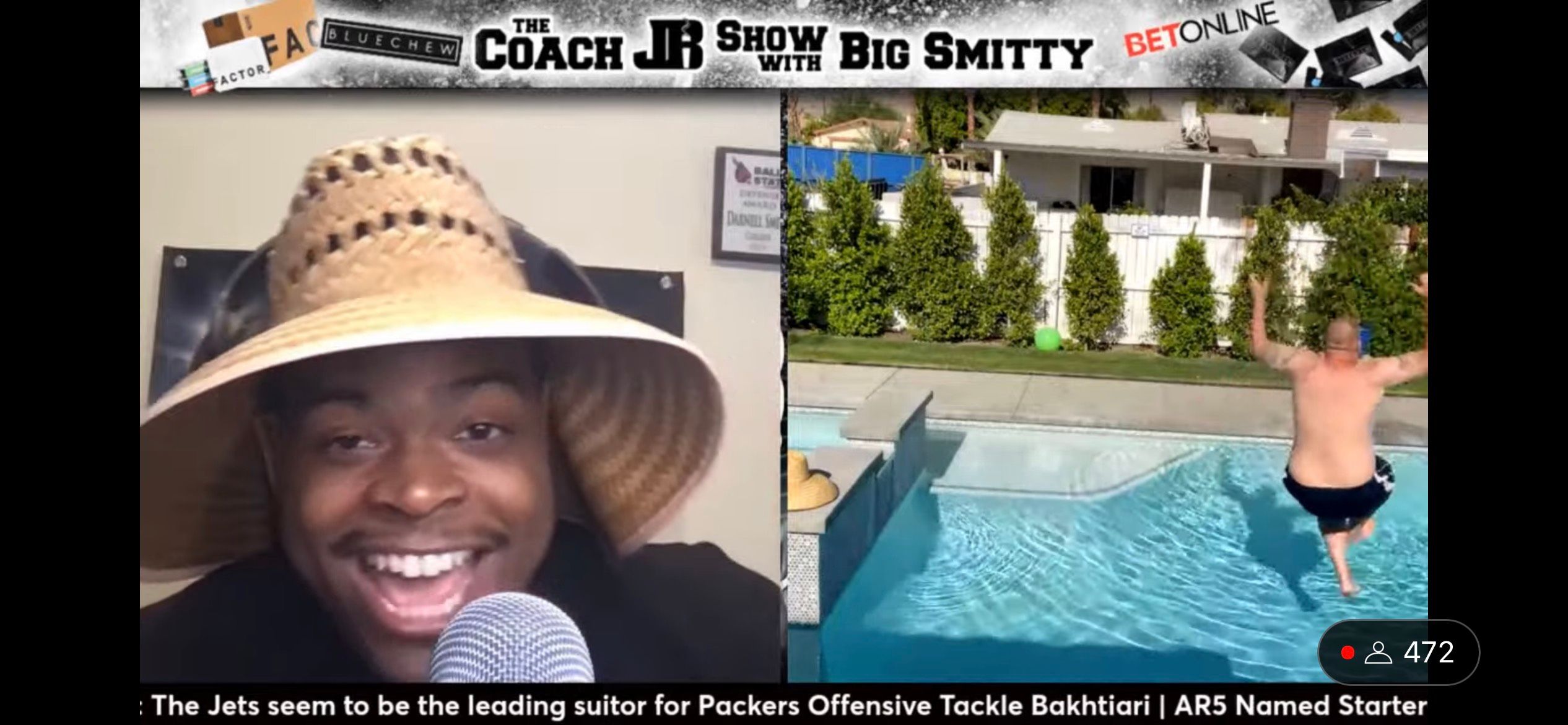JB JUMPS IN THE POOL LIVE AFTER HEATED DEBATE ON NFL QB AR5 | THE COACH JB SHOW